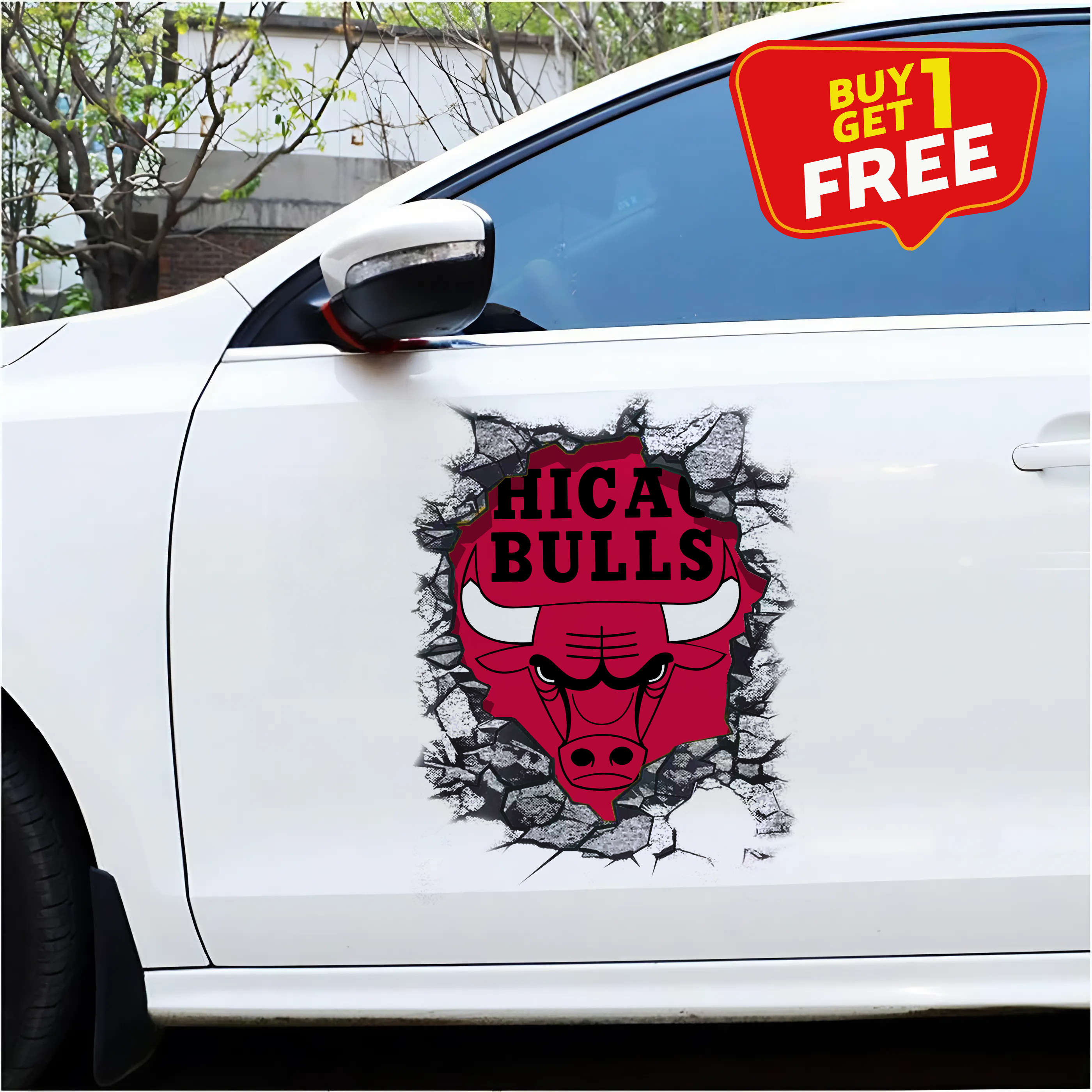 Chicago Bulls Car Door Sticker PT65716