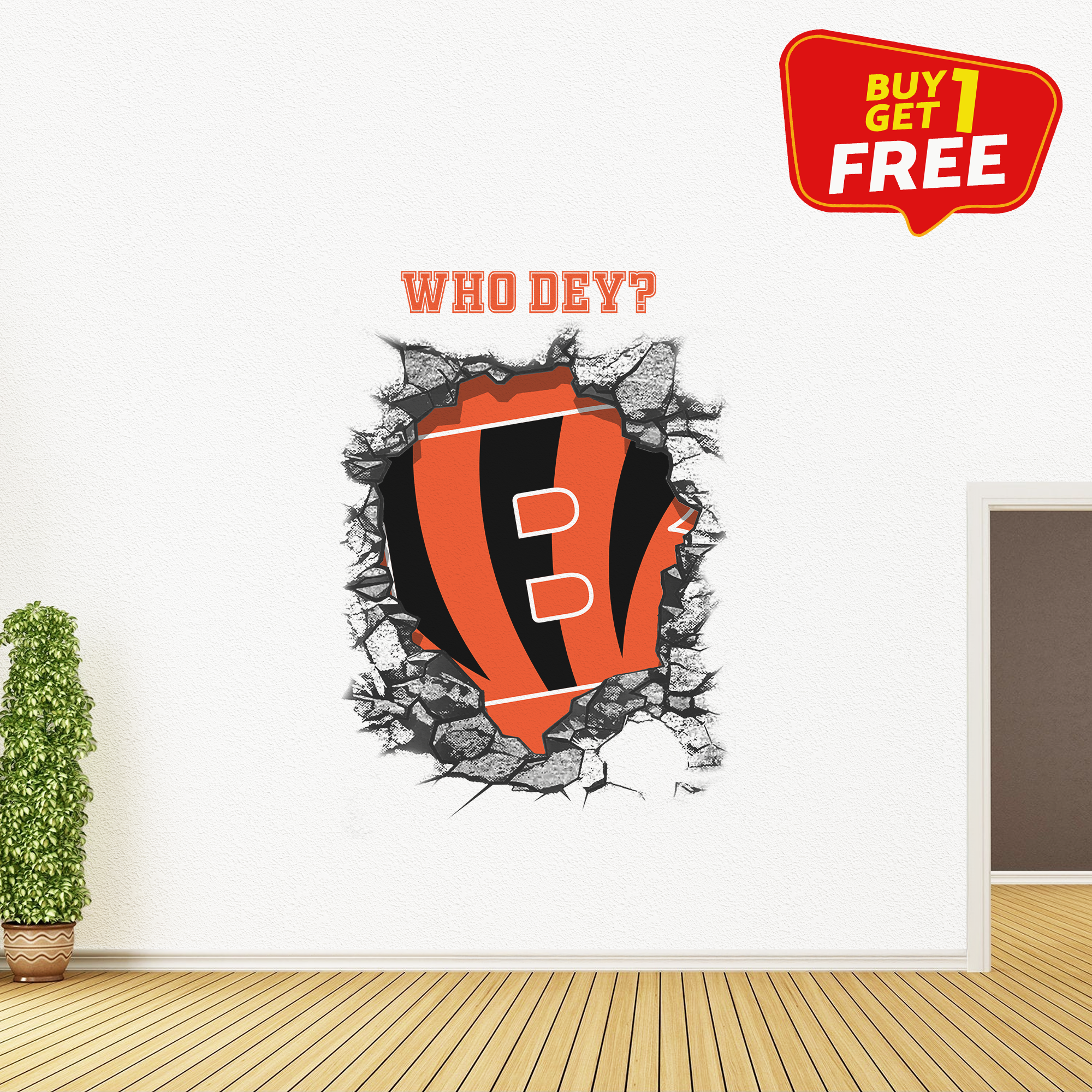 Cincinnati Bengals Wall Decal PT65748