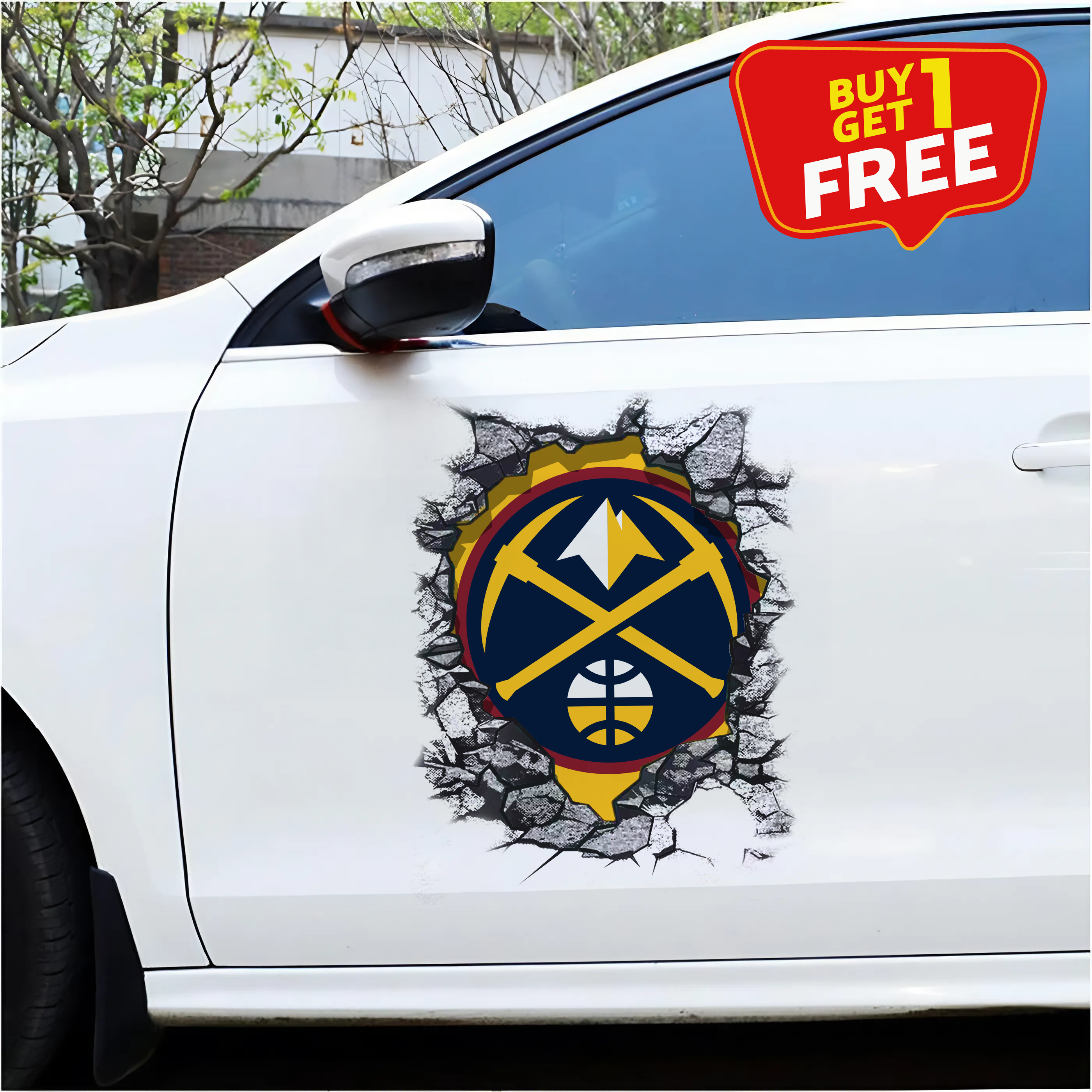 Denver Nuggets Car Door Sticker PT65719