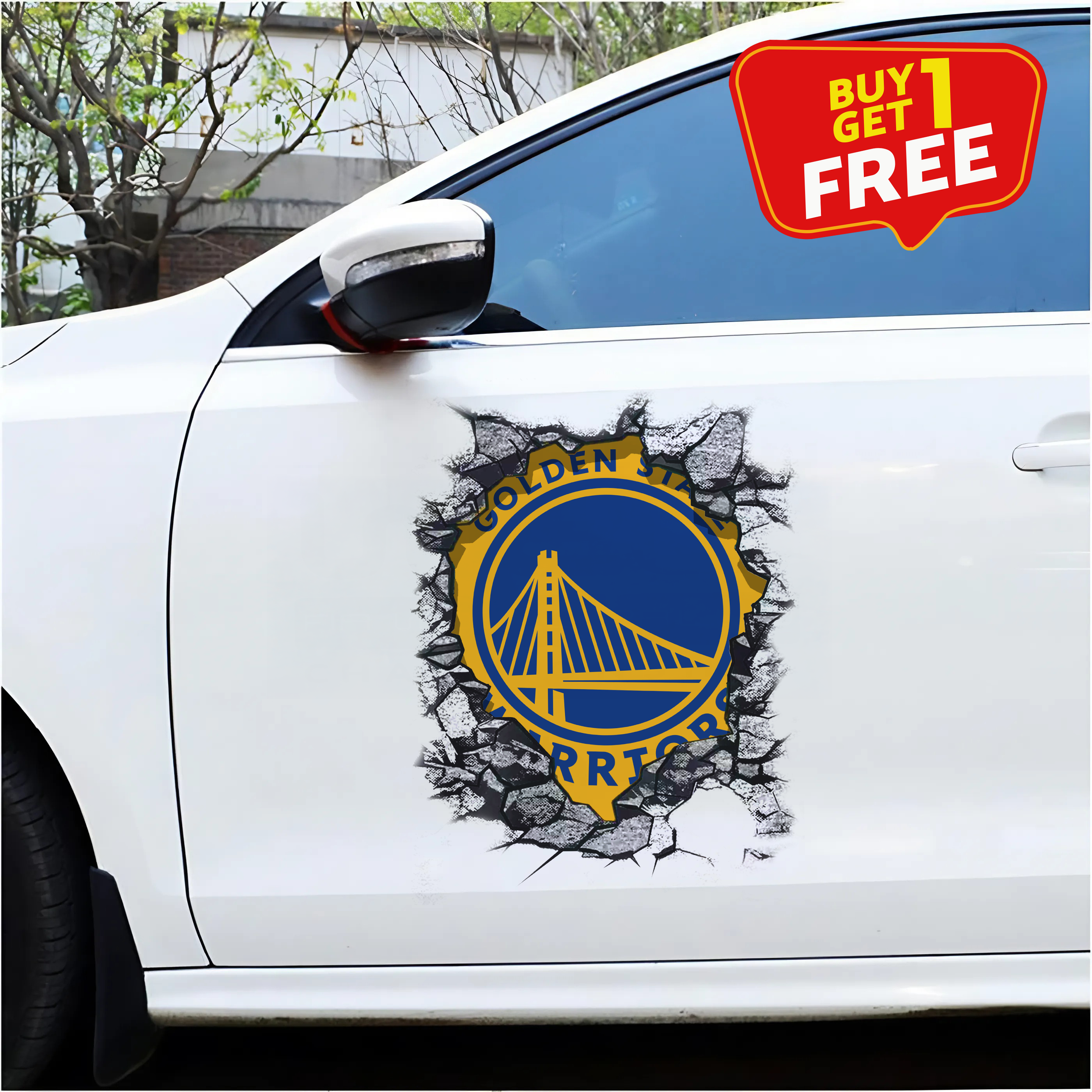 Golden State Warriors Car Door Sticker PT65721