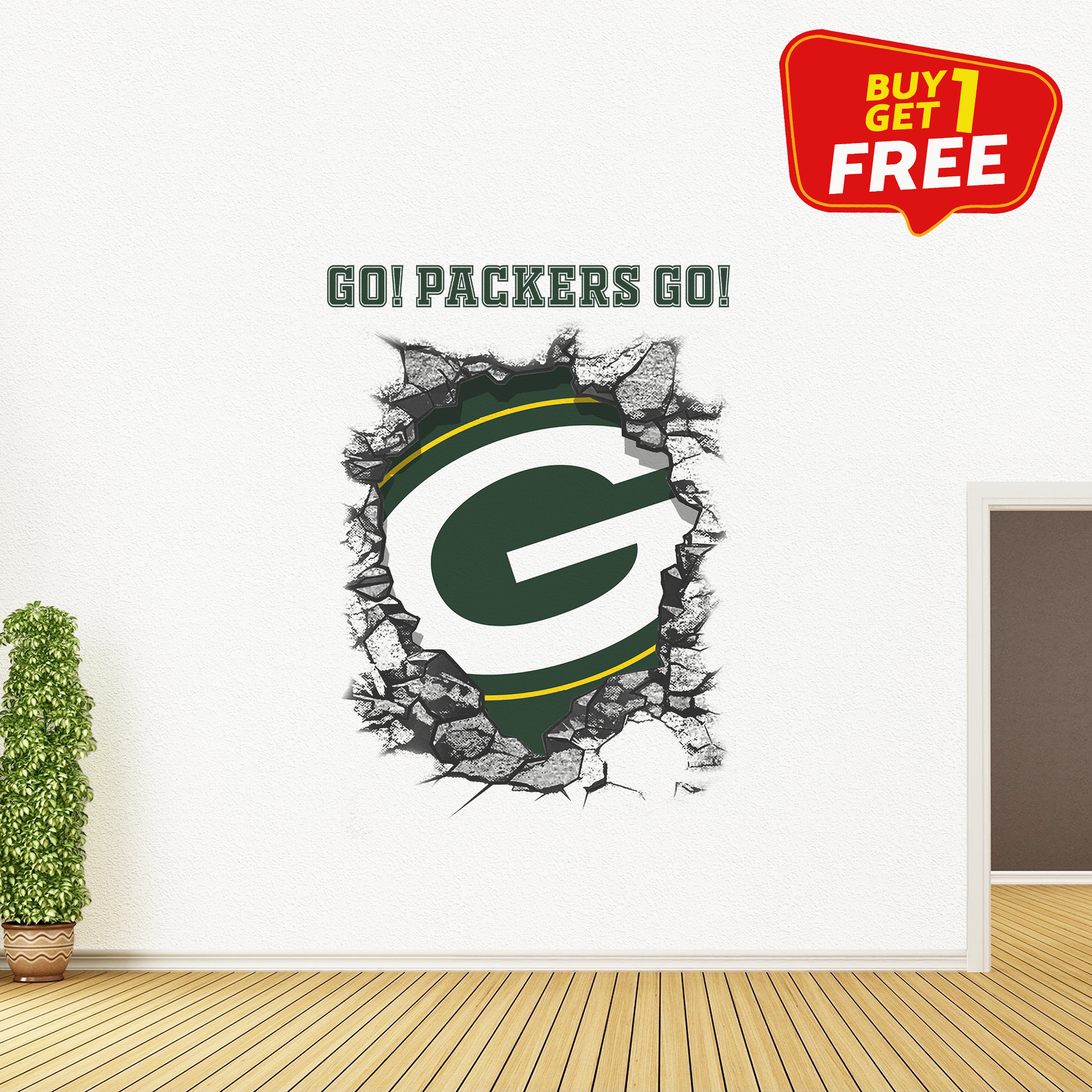 Green Bay Packers Wall Decal PT65753