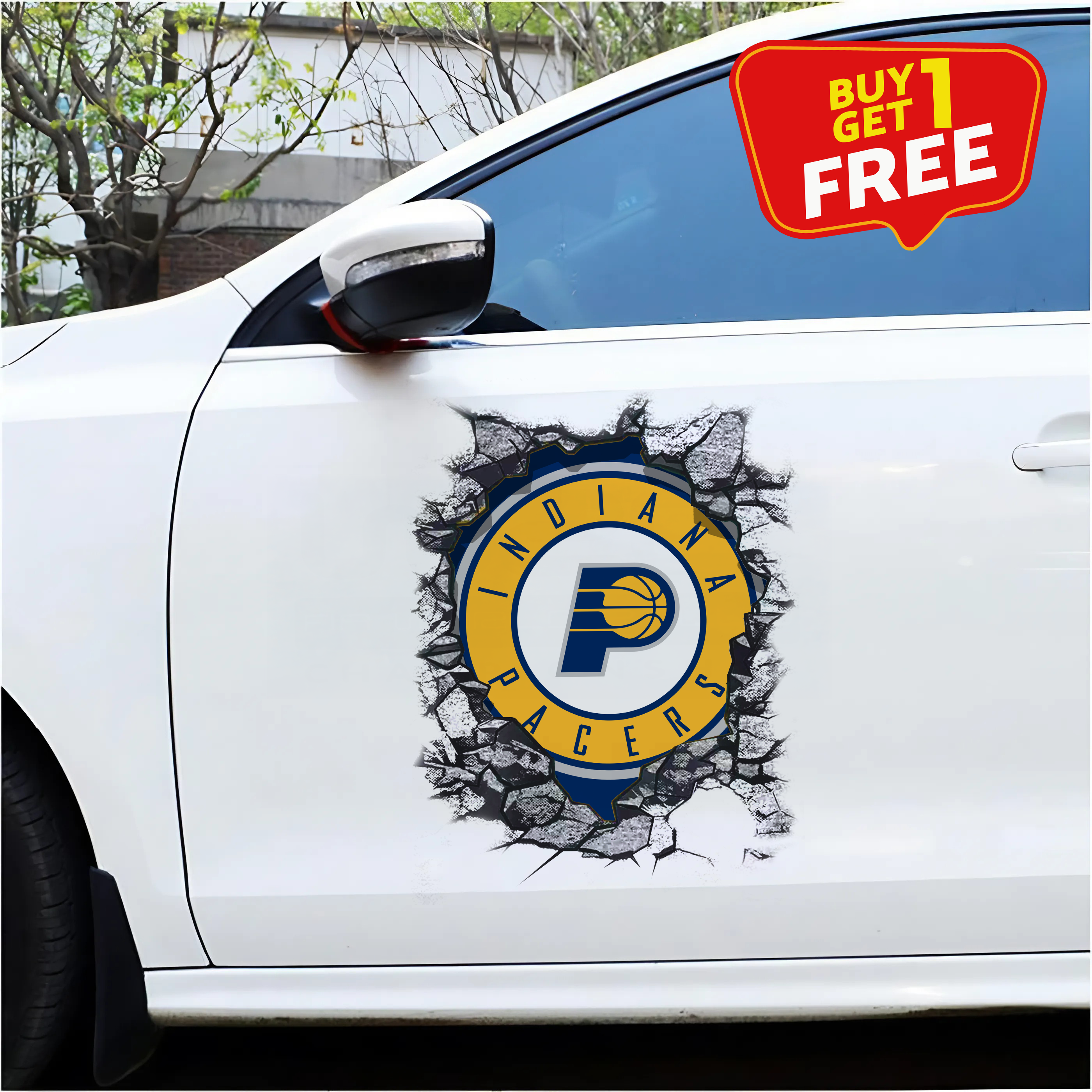 Indiana Pacers Car Door Sticker PT65723