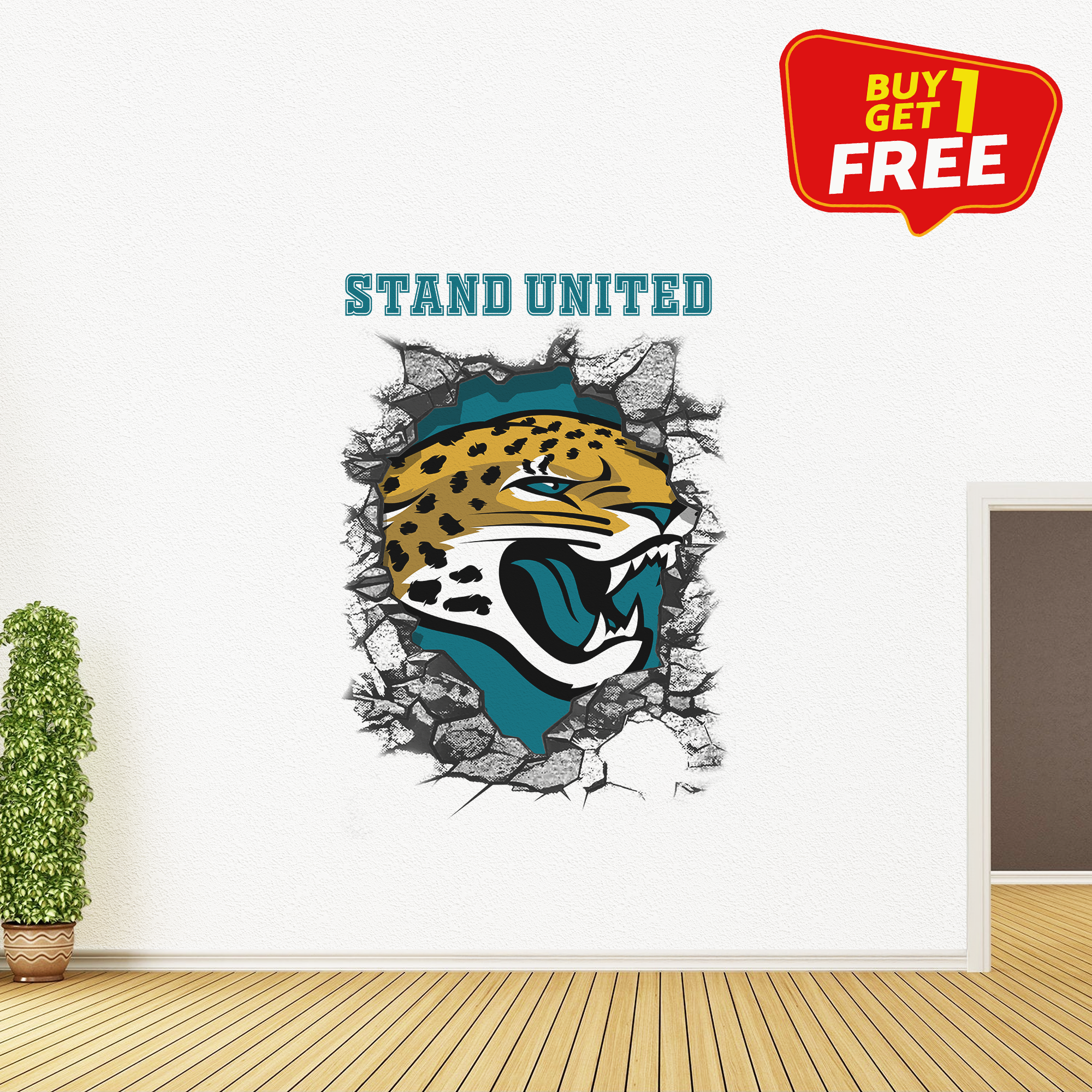 Jacksonville Jaguars Wall Decal PT65756