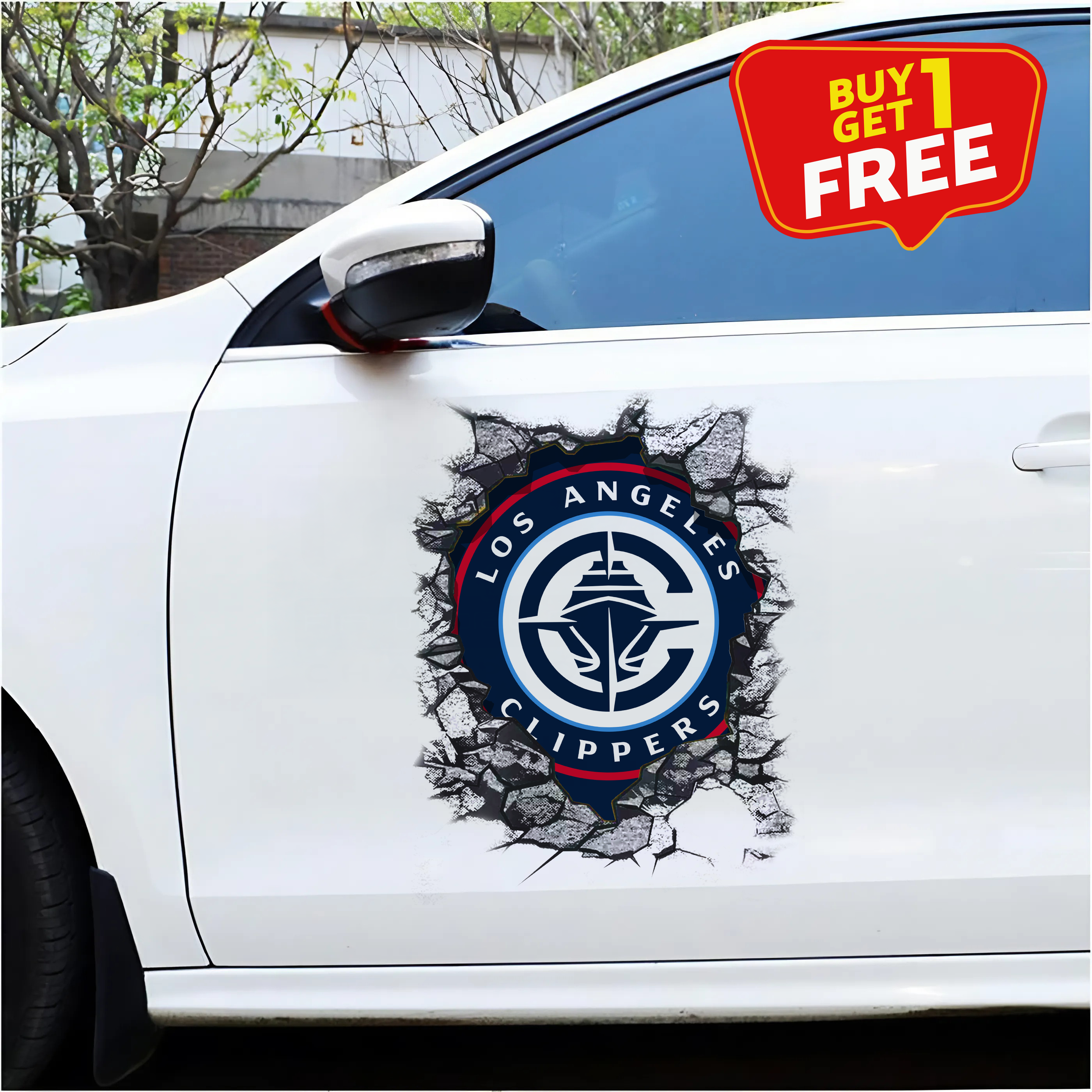 Los Angeles Clippers Car Door Sticker PT65724