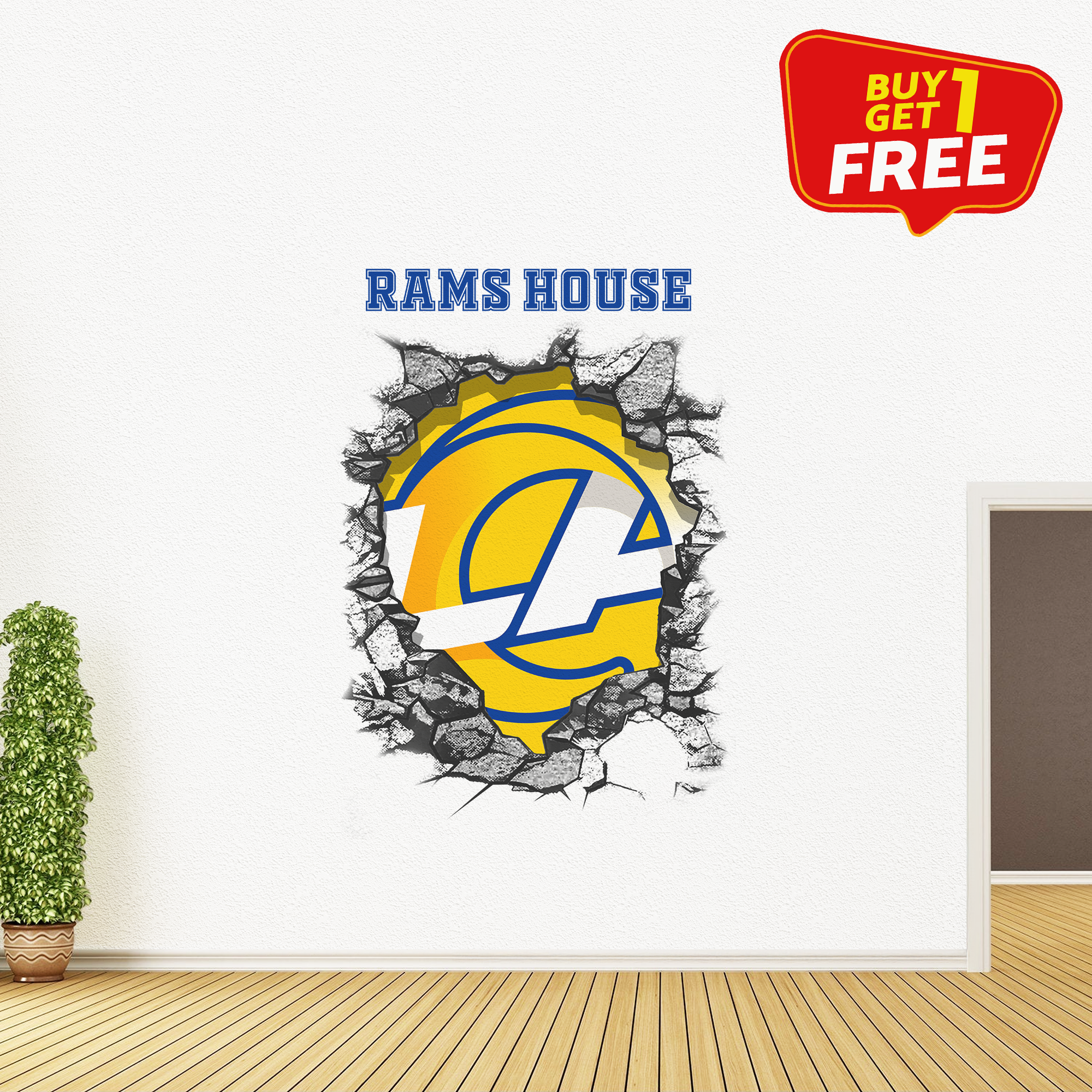 Los Angeles Rams Wall Decal PT65760