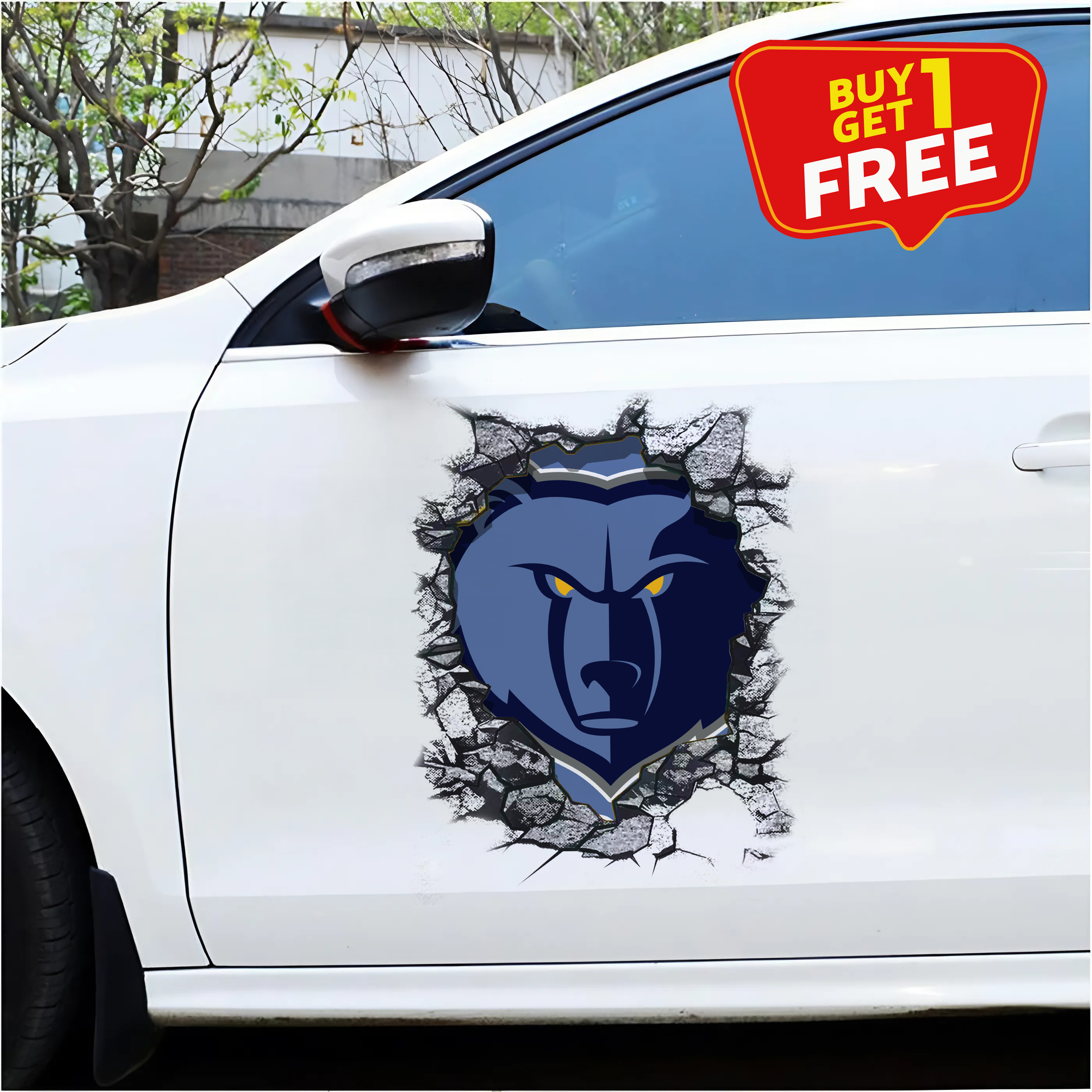 Memphis Grizzlies Car Door Sticker PT65726