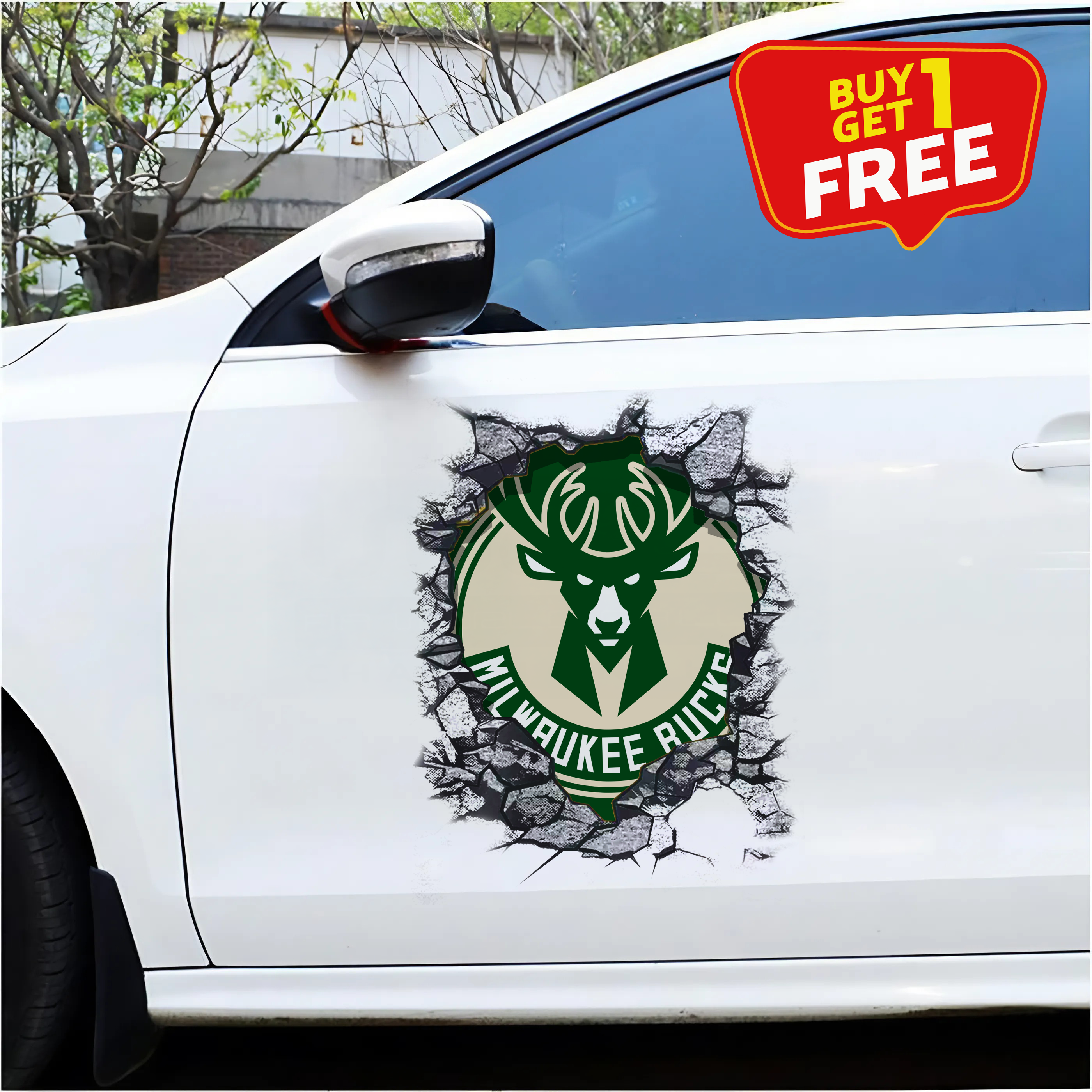 Milwaukee Bucks Car Door Sticker PT65728