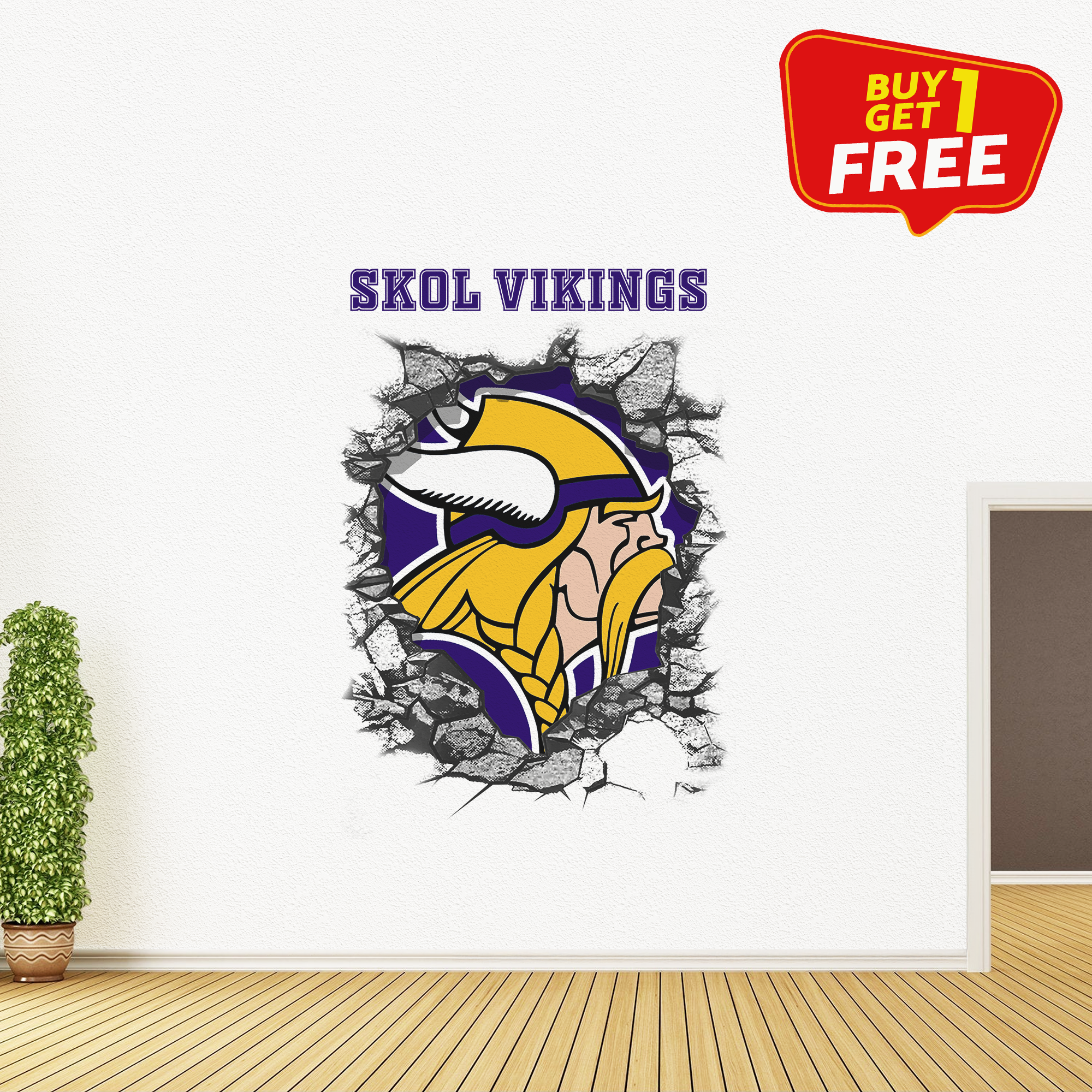 Minnesota Vikings Wall Decal PT65762