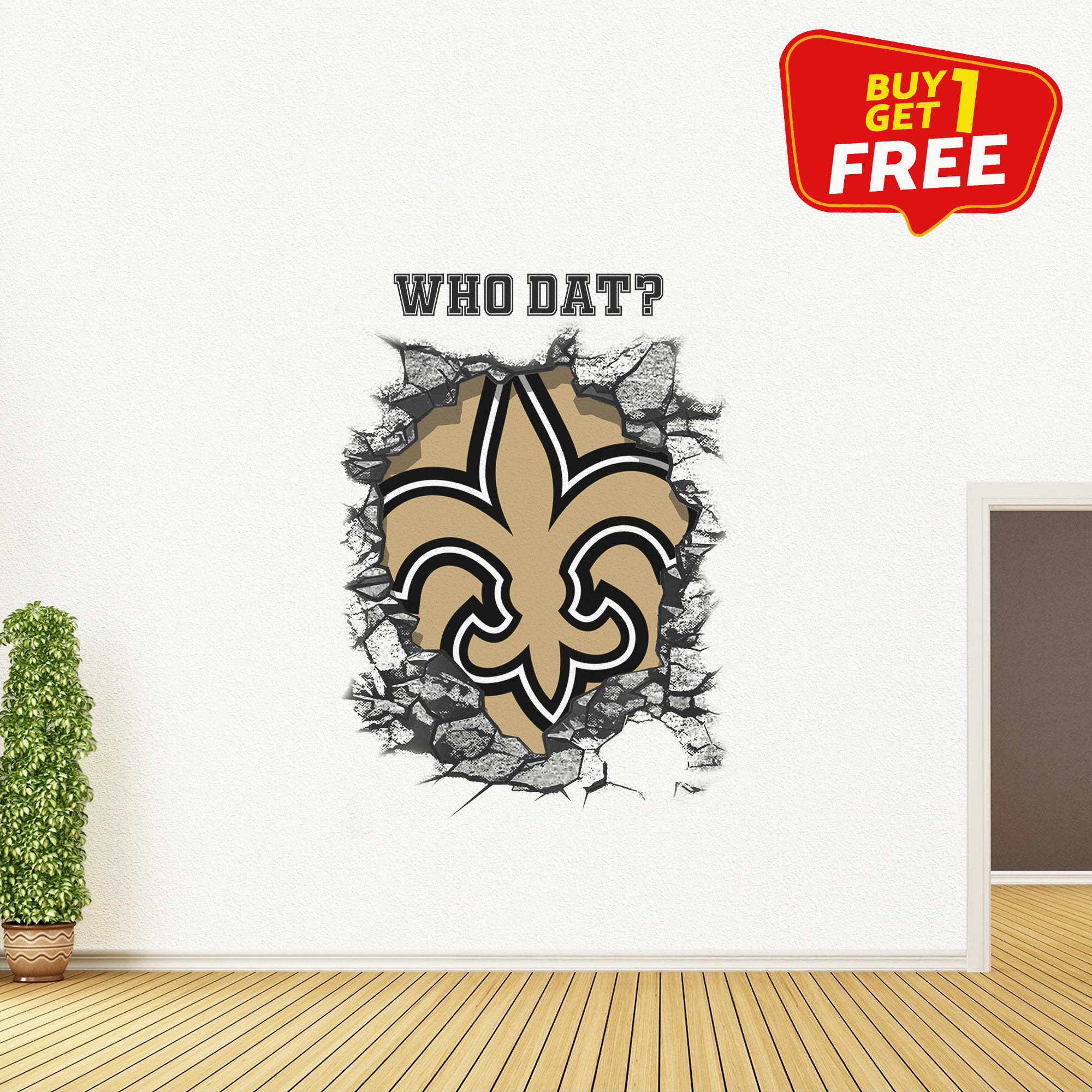 New Orleans Saints Wall Decal PT65764