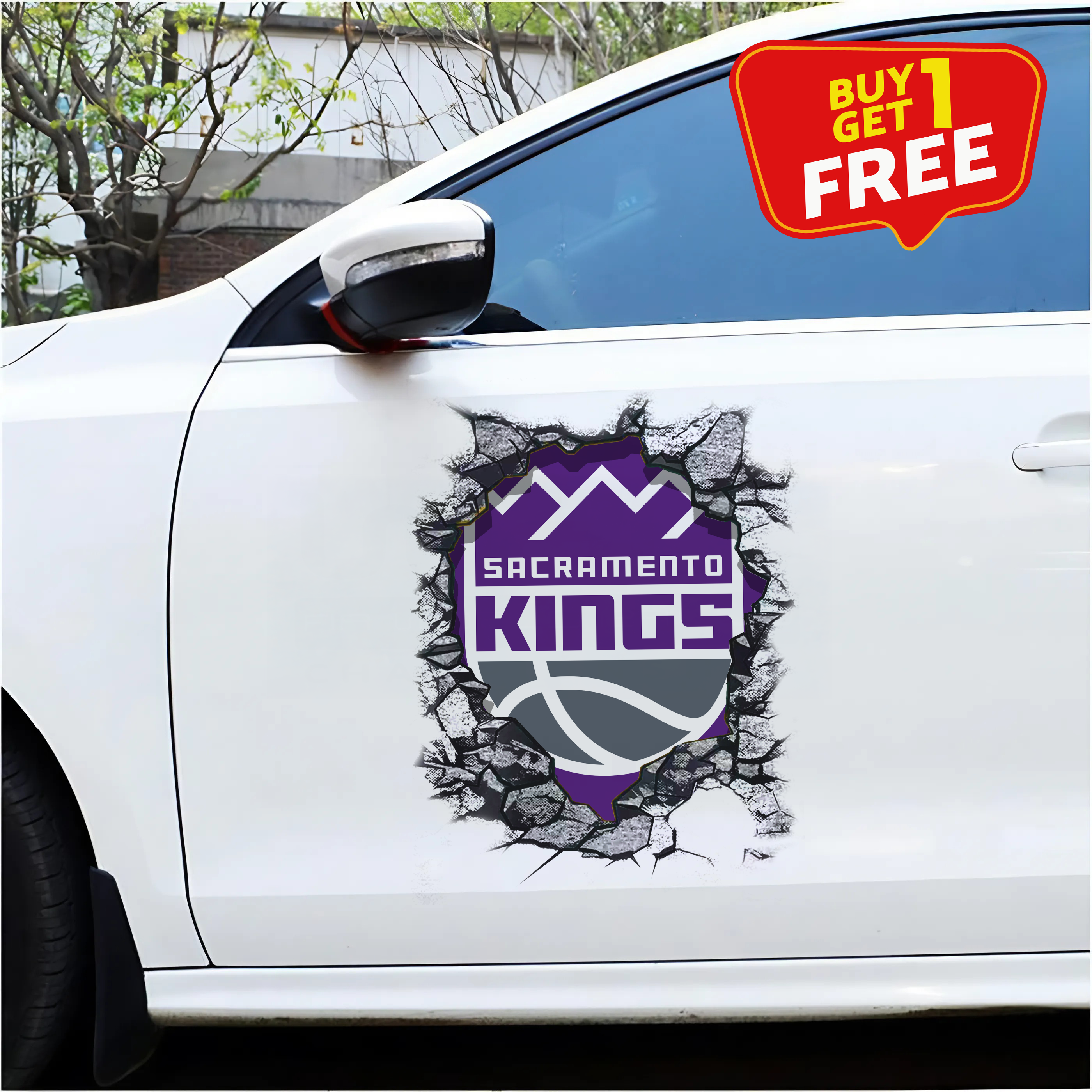 Sacramento Kings Car Door Sticker PT65737