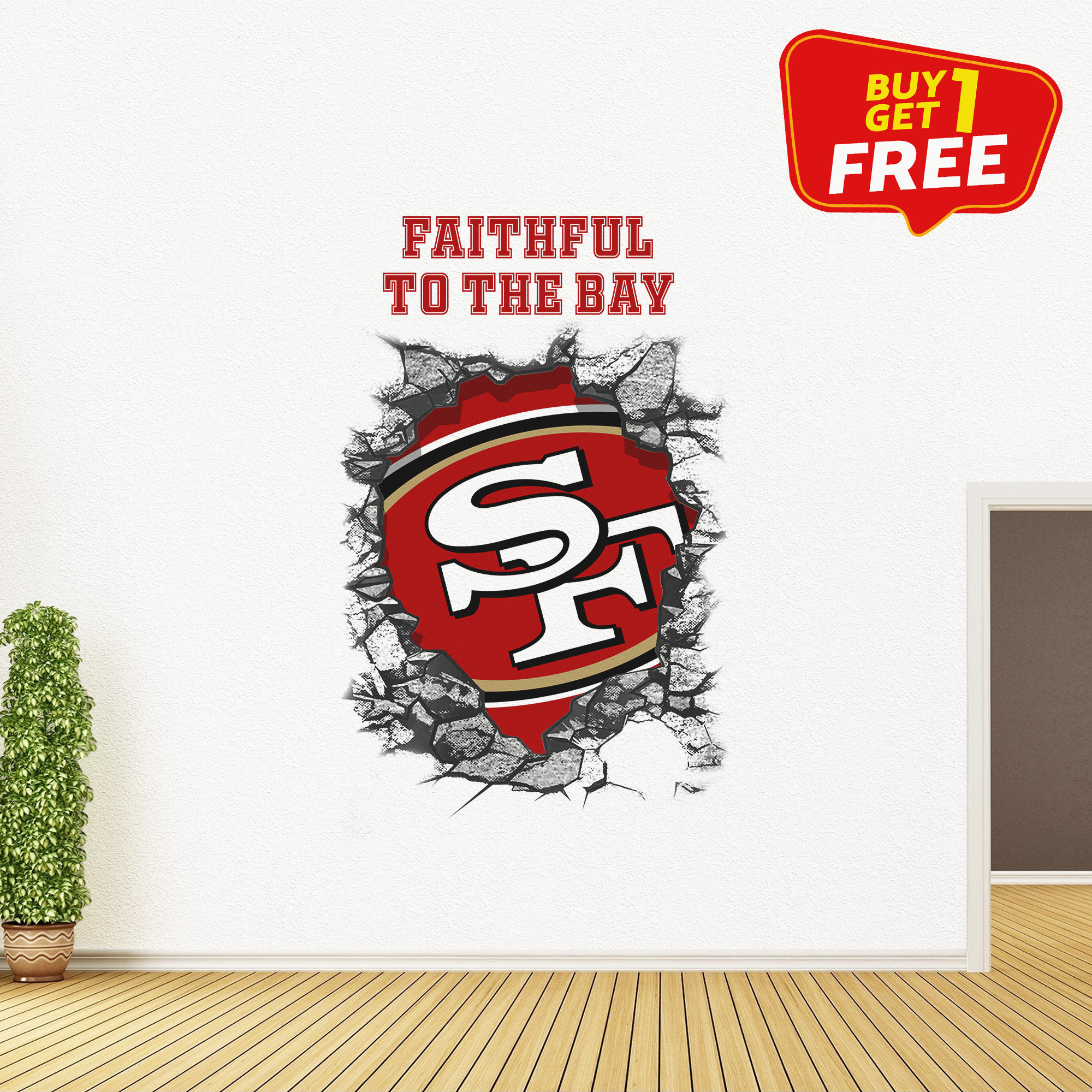 San Francisco 49ers Wall Decal PT65769