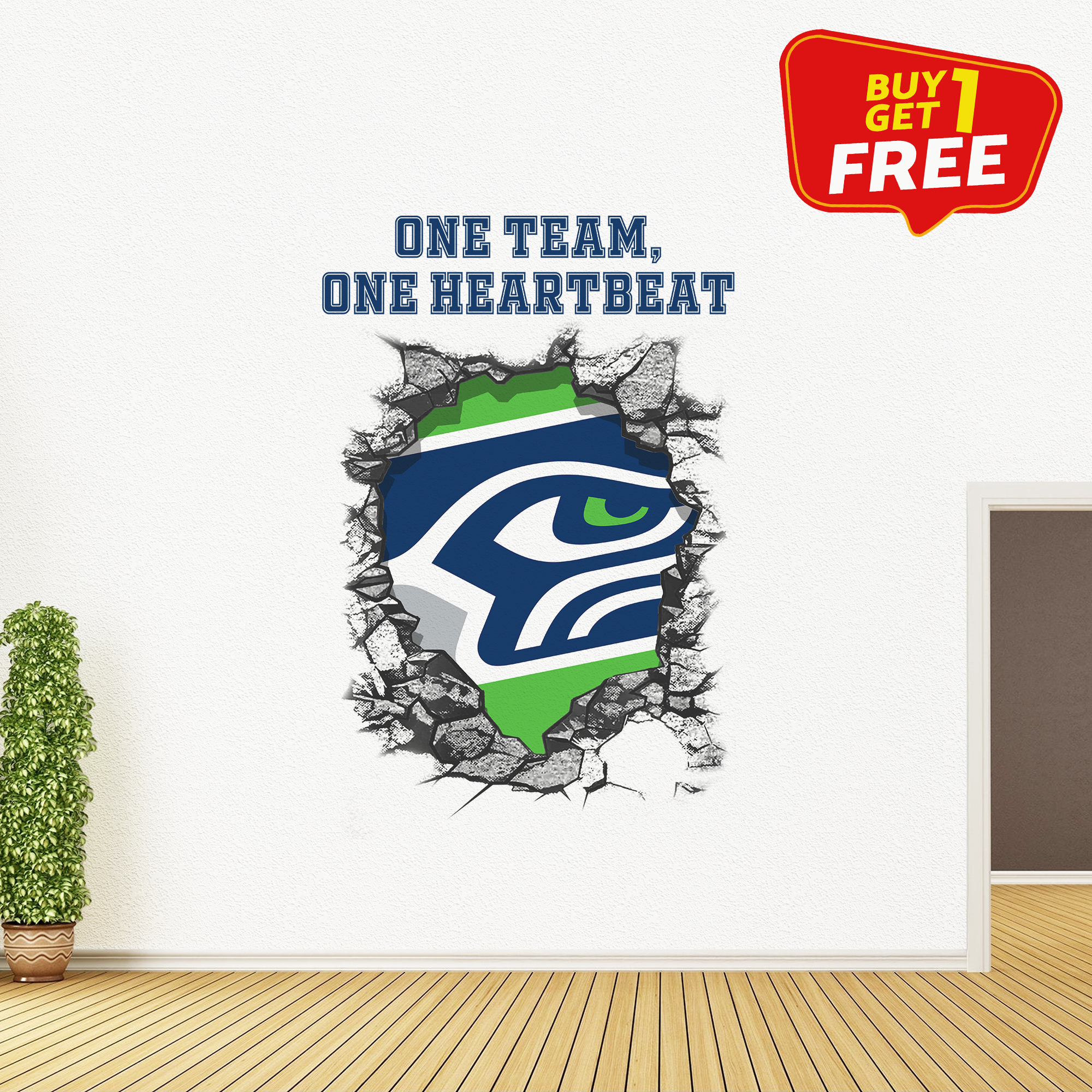 Seattle Seahawks Wall Decal PT65770