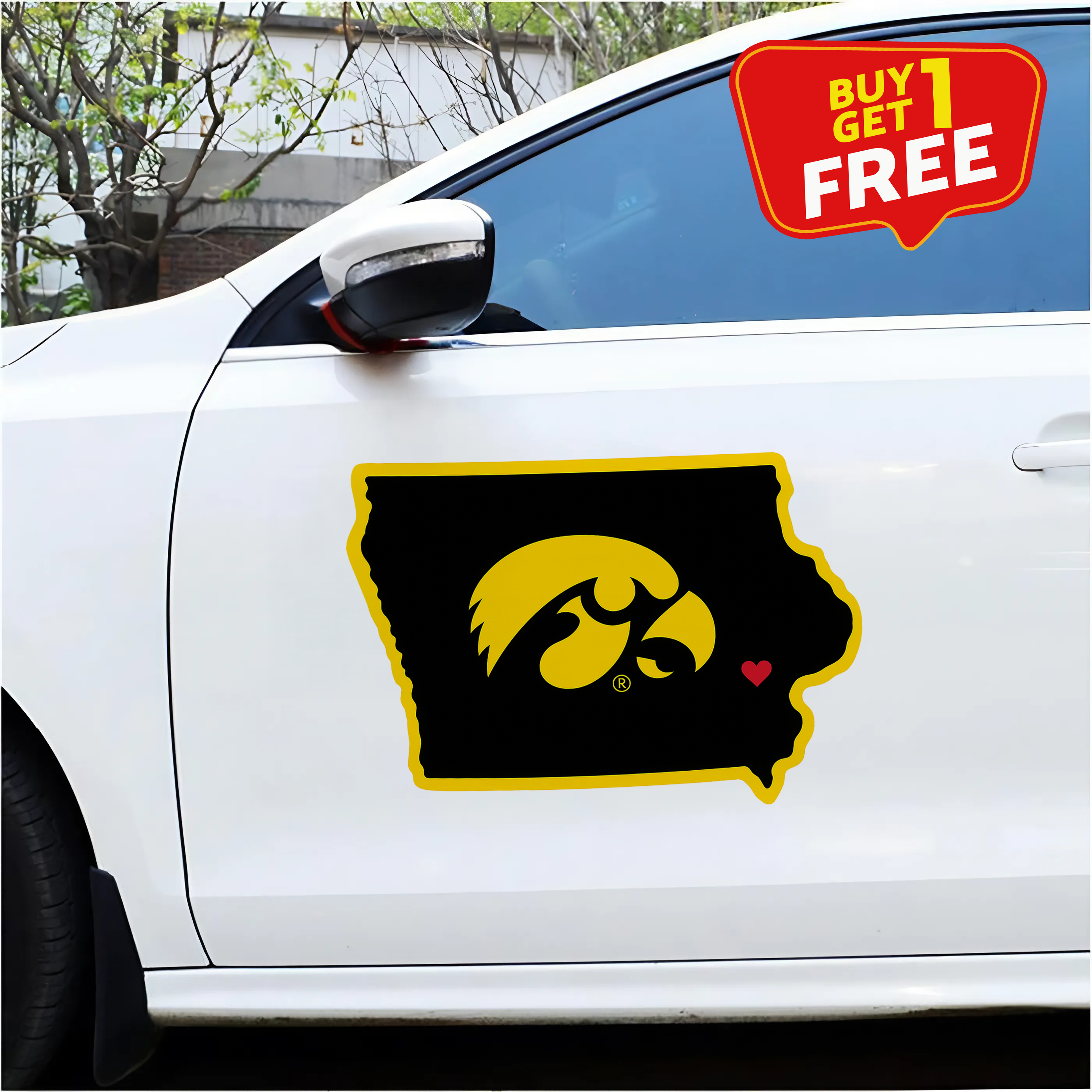 University of Iowa Hawkeyes Car Door Sticker PT65704