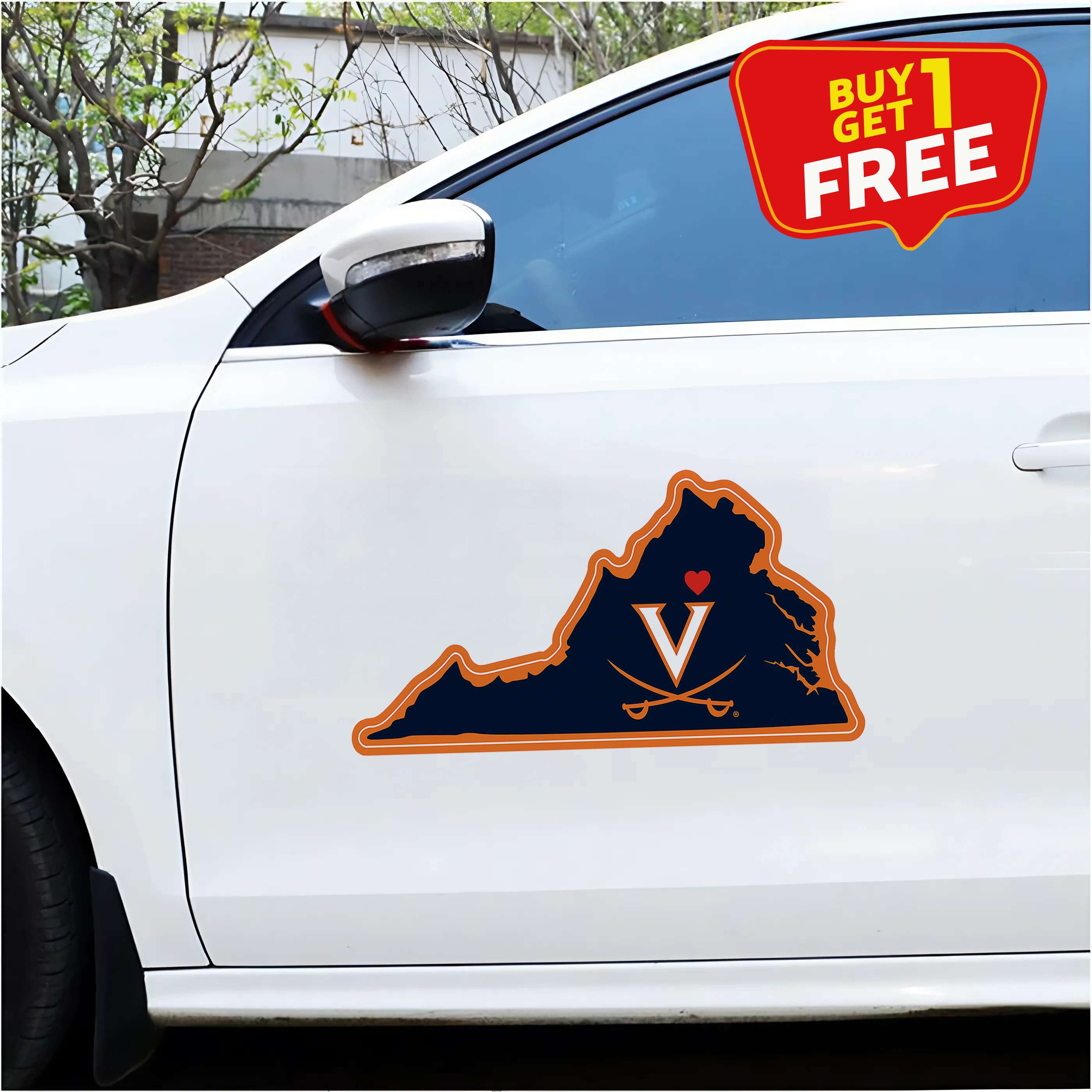 University of Virginia Car Door Sticker PT65707