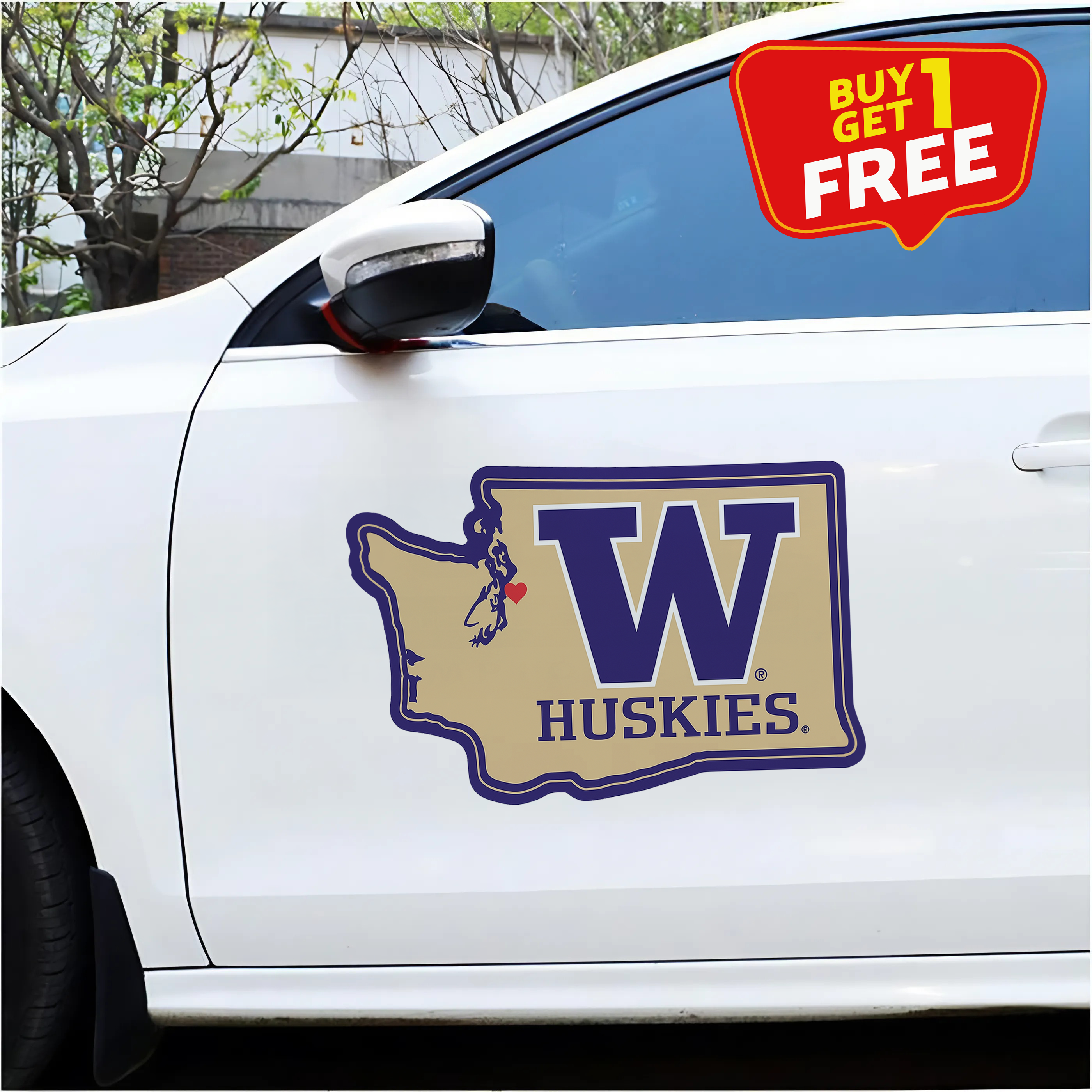 University of Washington Huskies Car Door Sticker PT65708
