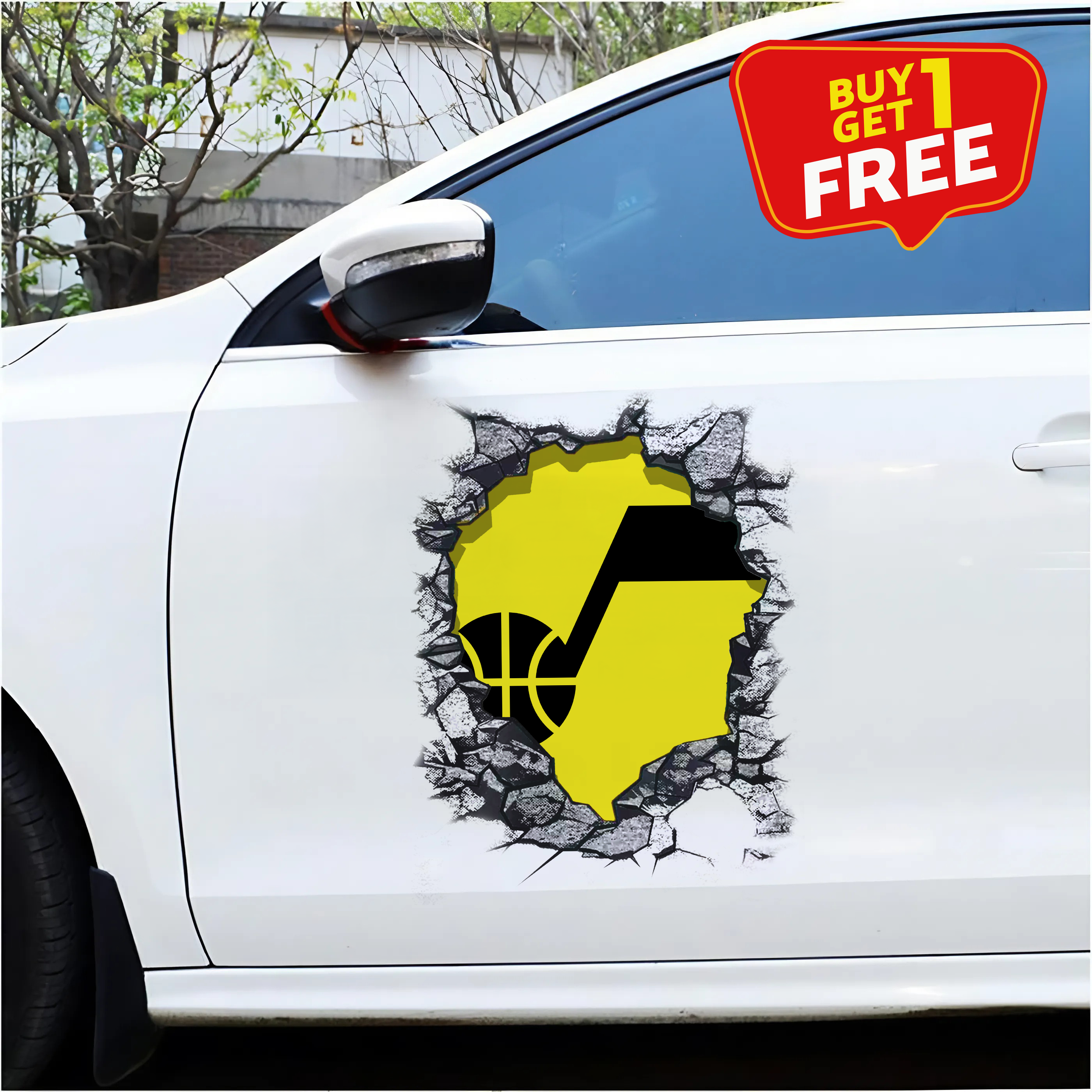 Utah Jazz Car Door Sticker PT65740
