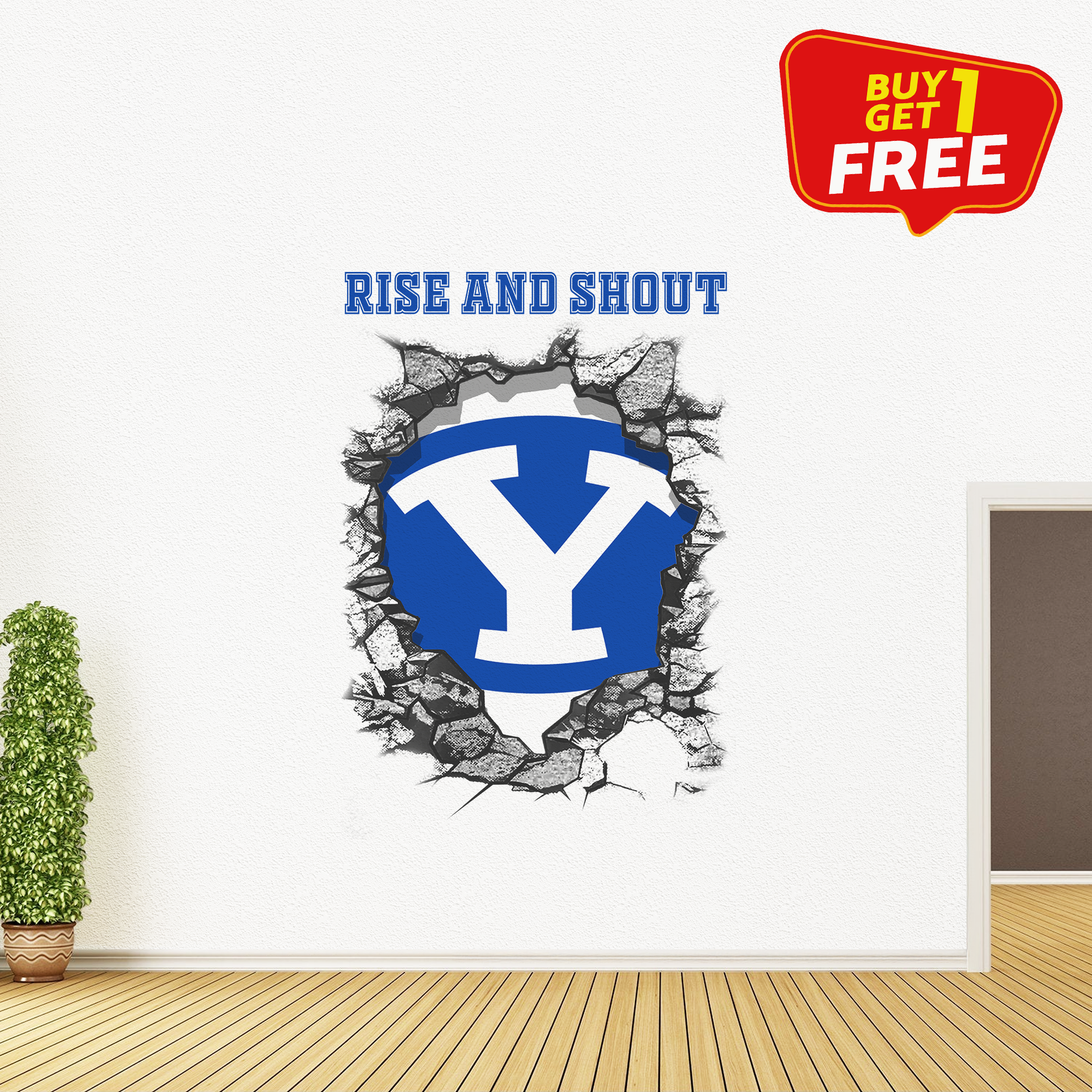 BYU Cougars Wall Decal PT65786