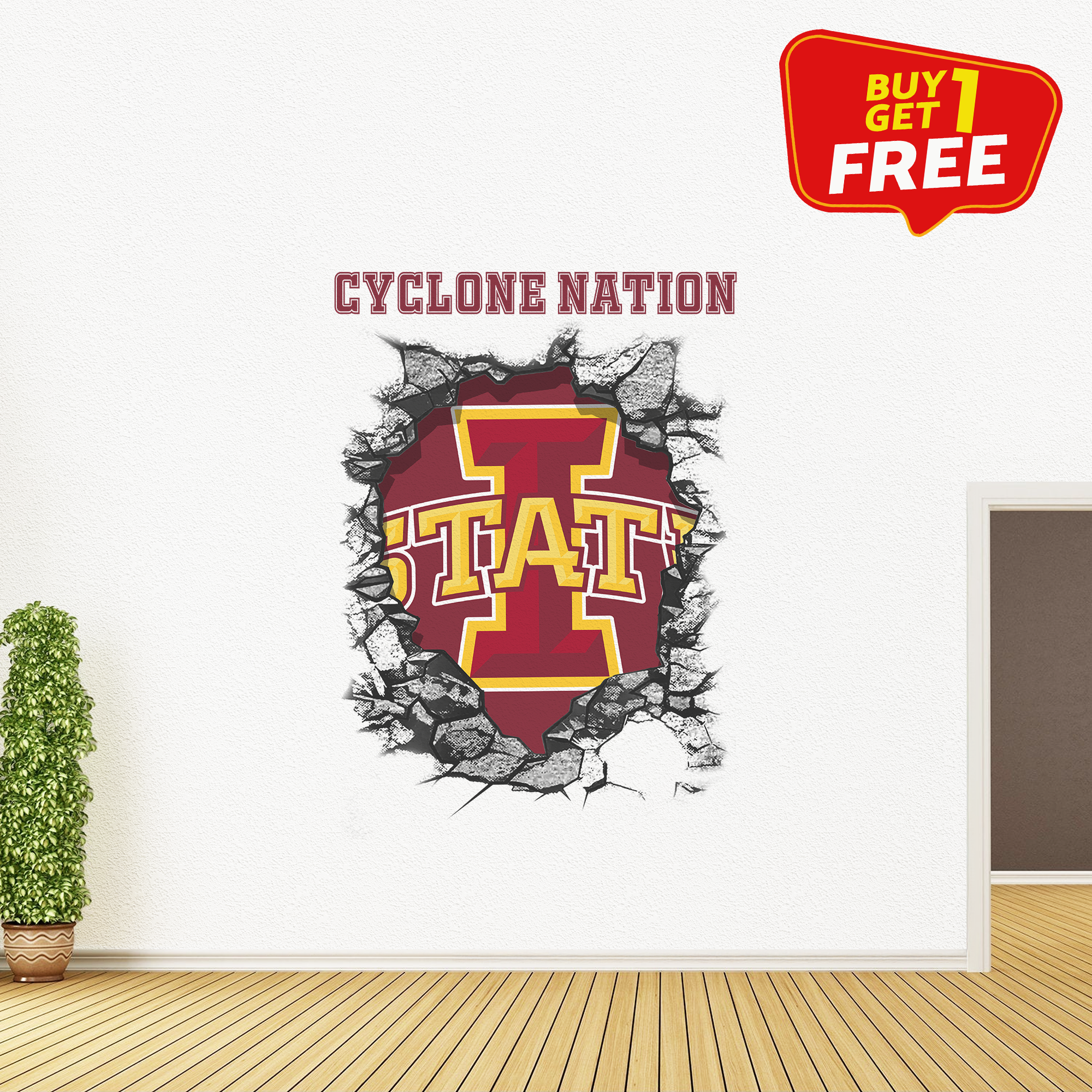 Cyclone Nation Wall Decal PT65789