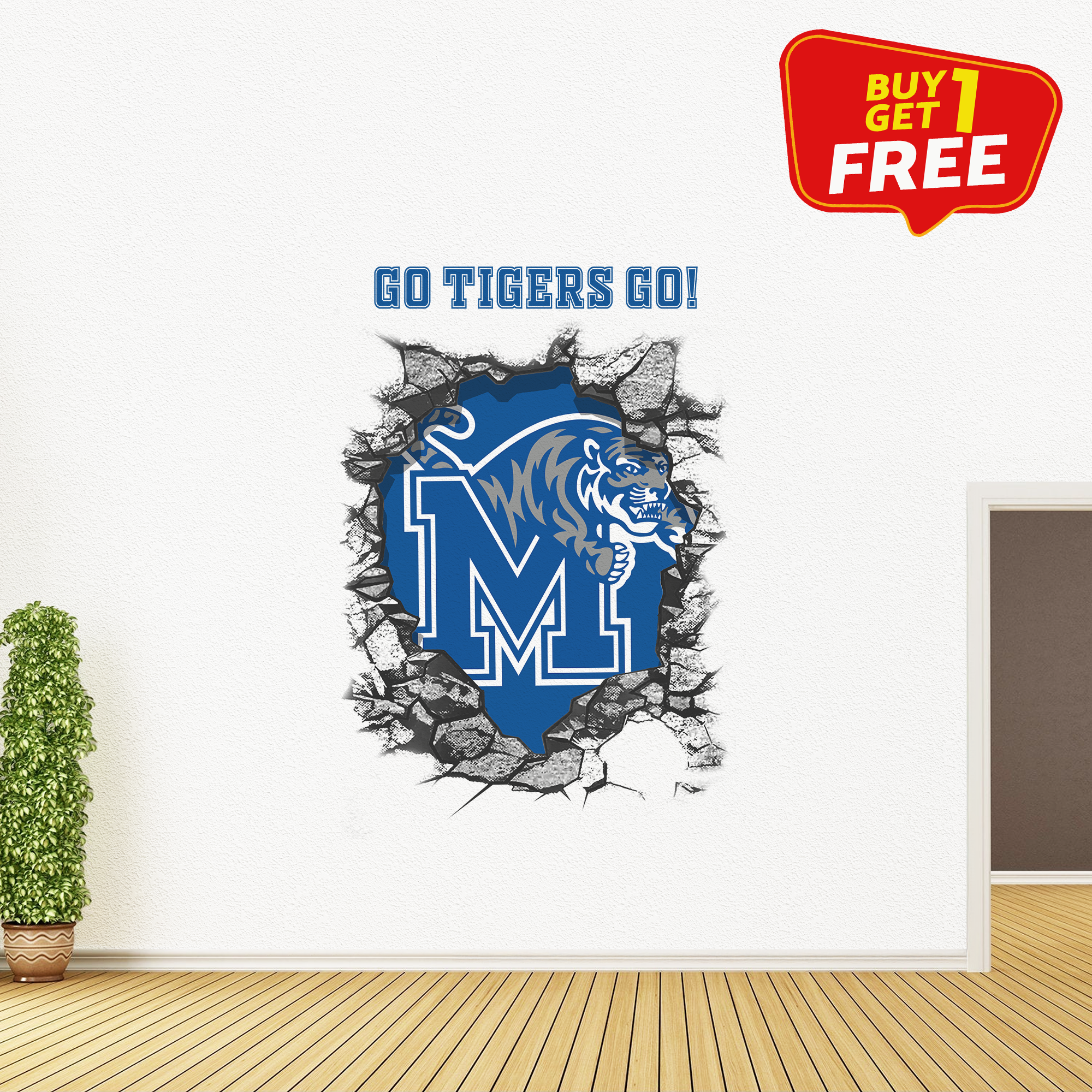 Memphis Tigers Wall Decal PT65793