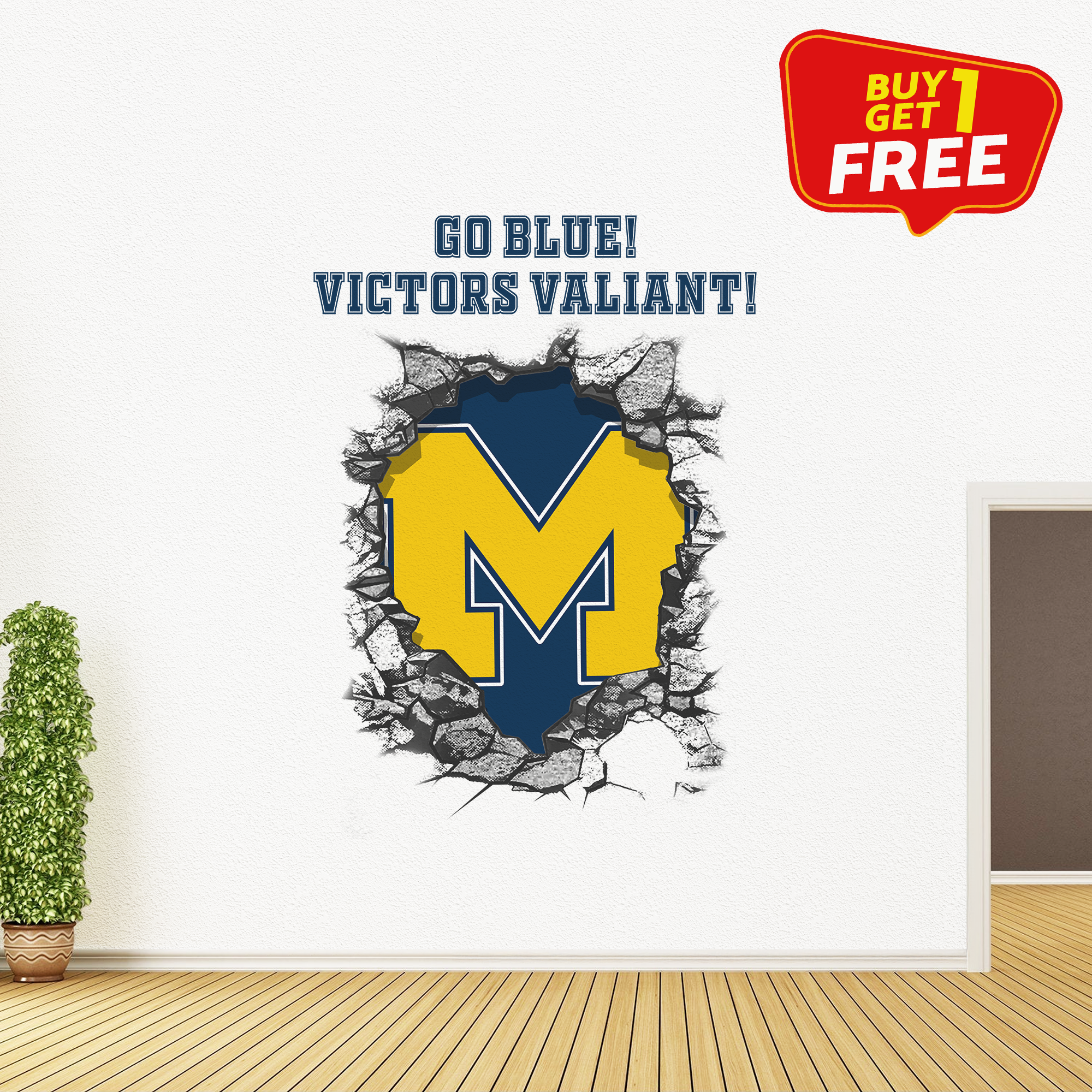 Michigan Wolverines Wall Decal PT65795