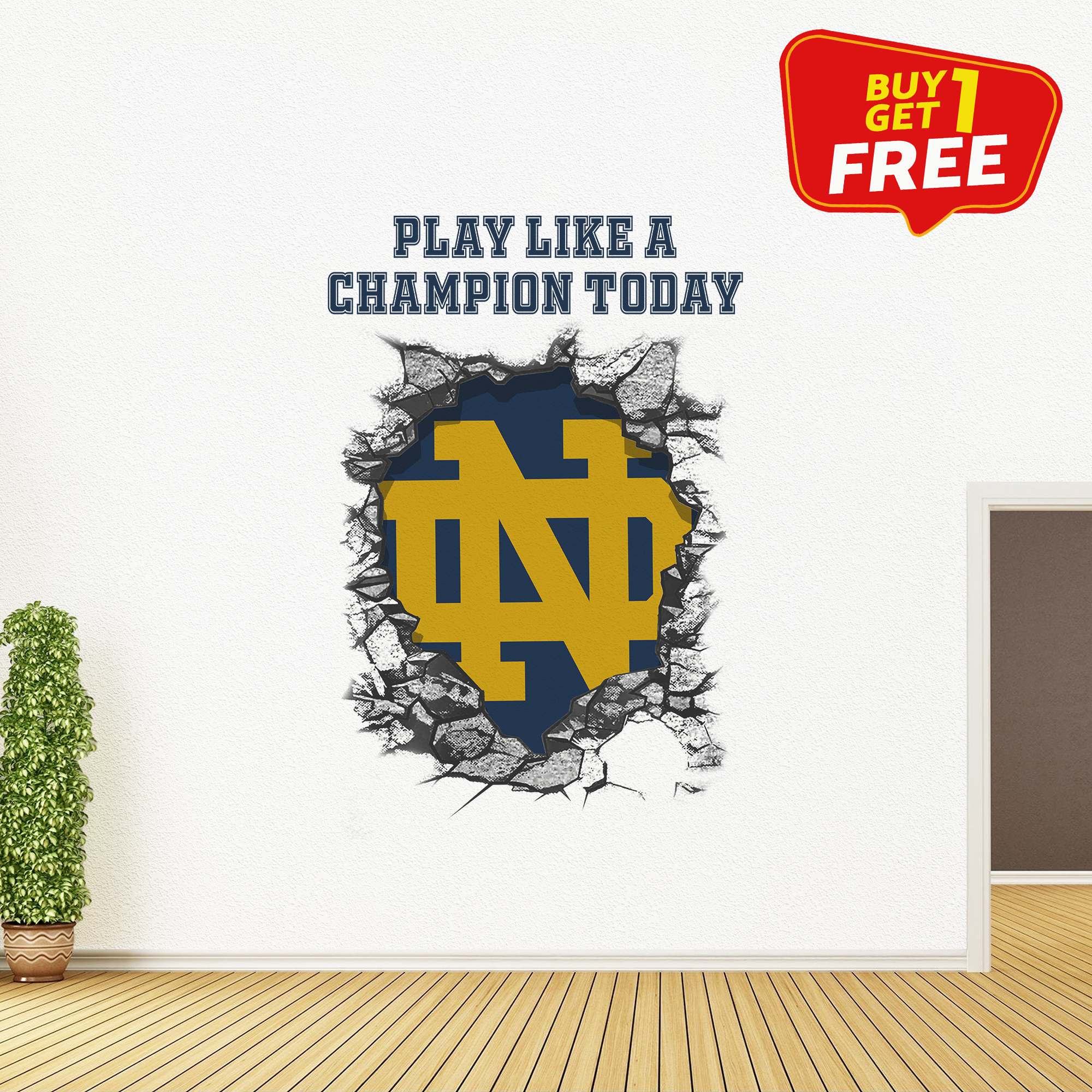 Notre Dame Fighting Irish Wall Decal PT65797
