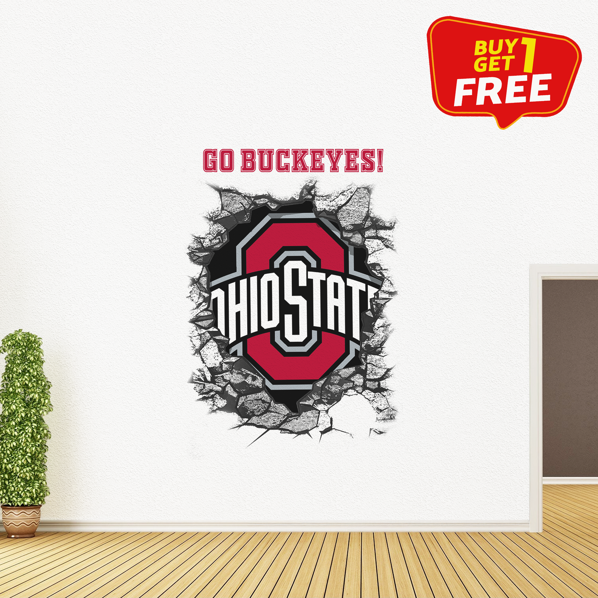 Ohio State Buckeyes Wall Decal PT65798