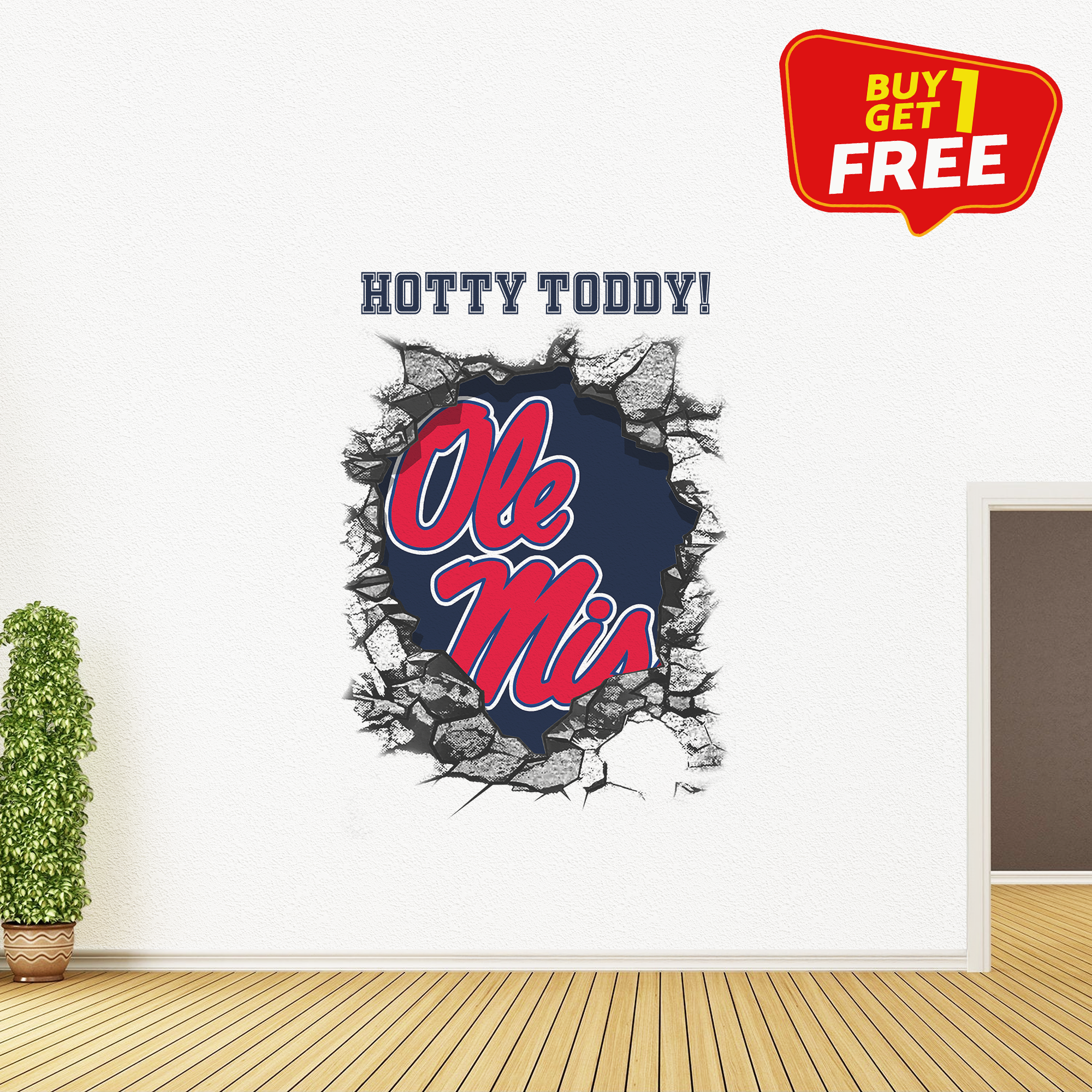 Ole Miss Rebels Wall Decal PT65799