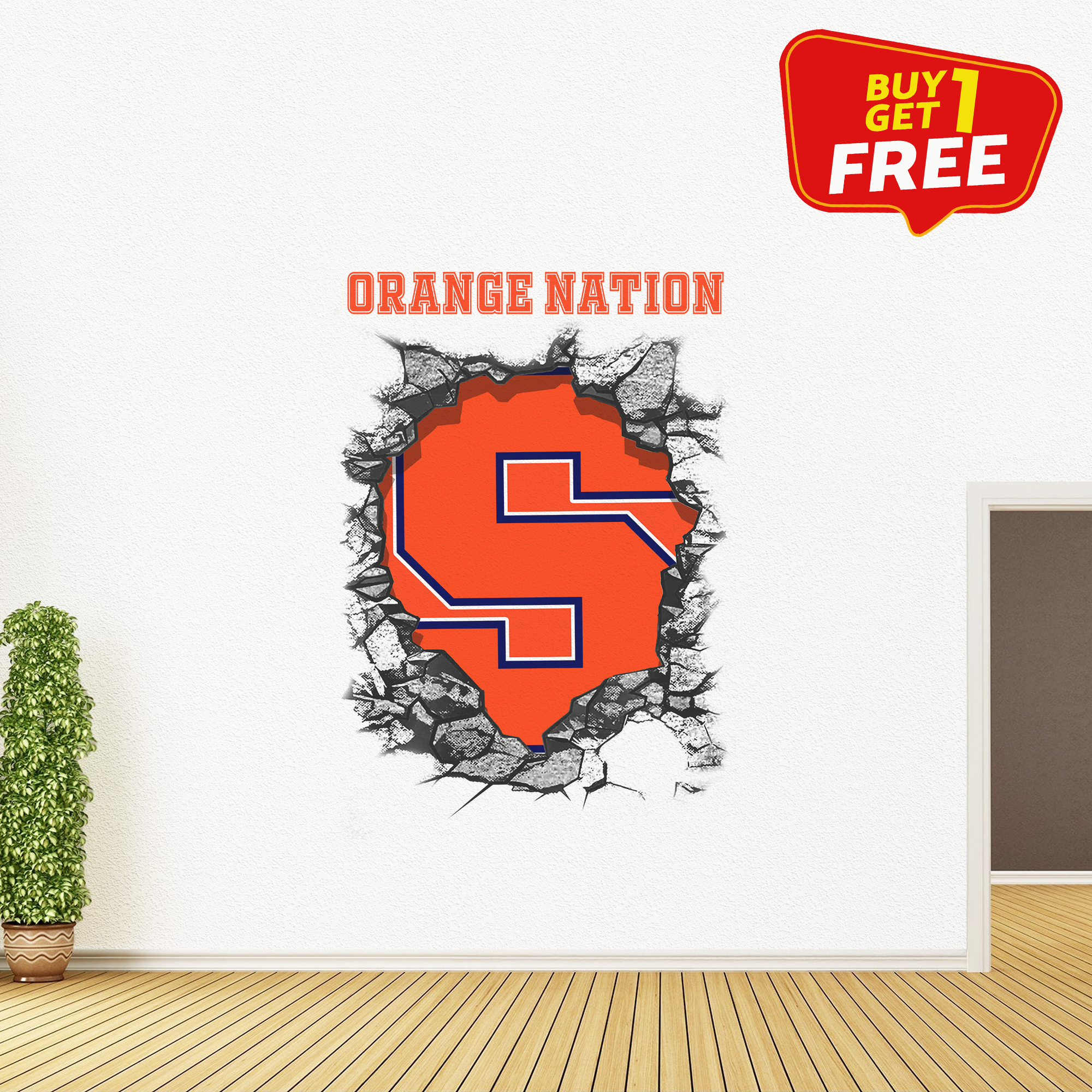 Syracuse Orange Wall Decal PT65804