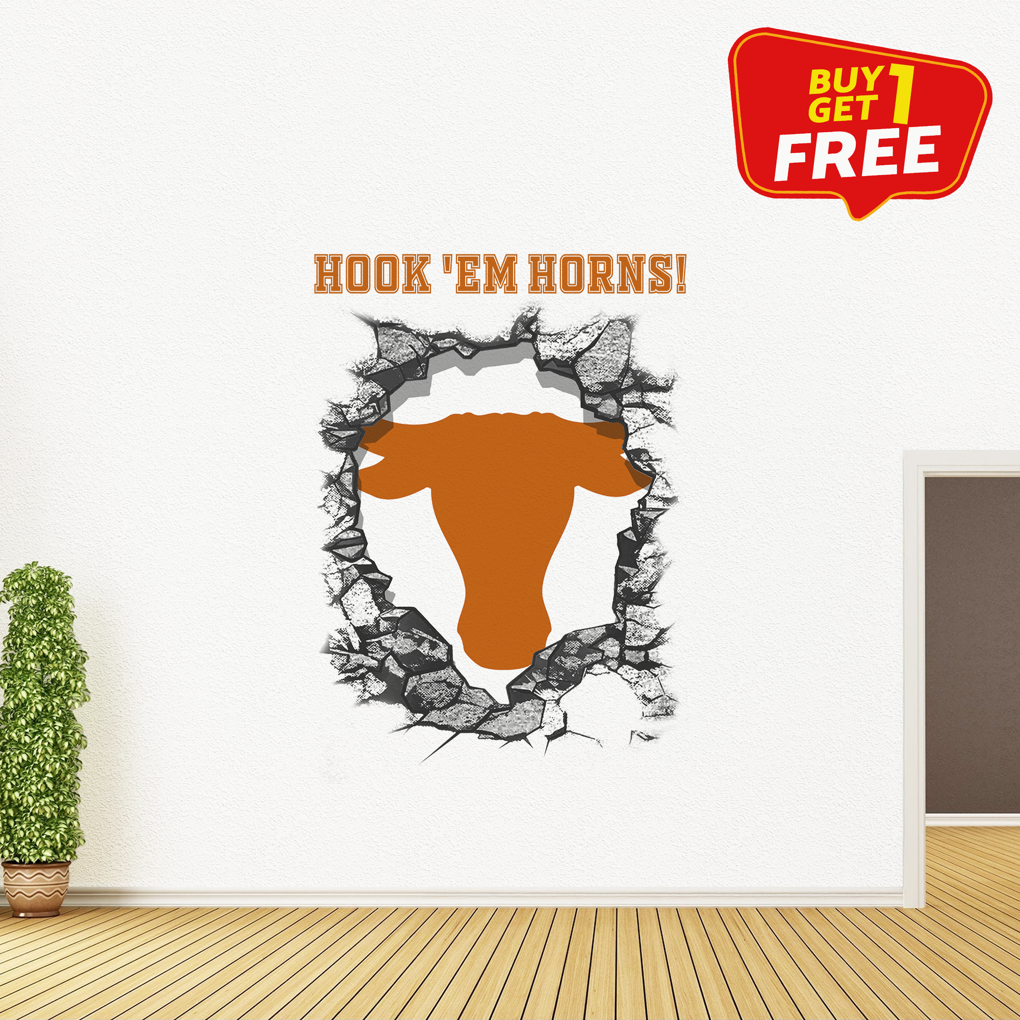 Texas Longhorns Wall Decal PT65806