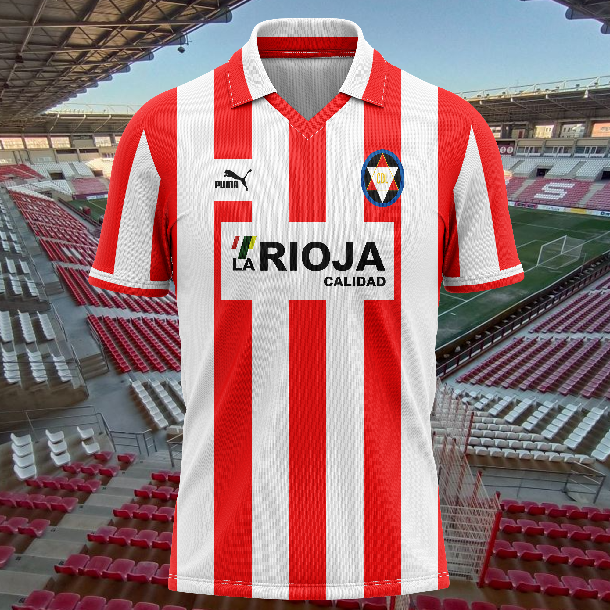 CD LogroÃ±Ã©s 1989-90 Home Kit Retro Shirt PT65821