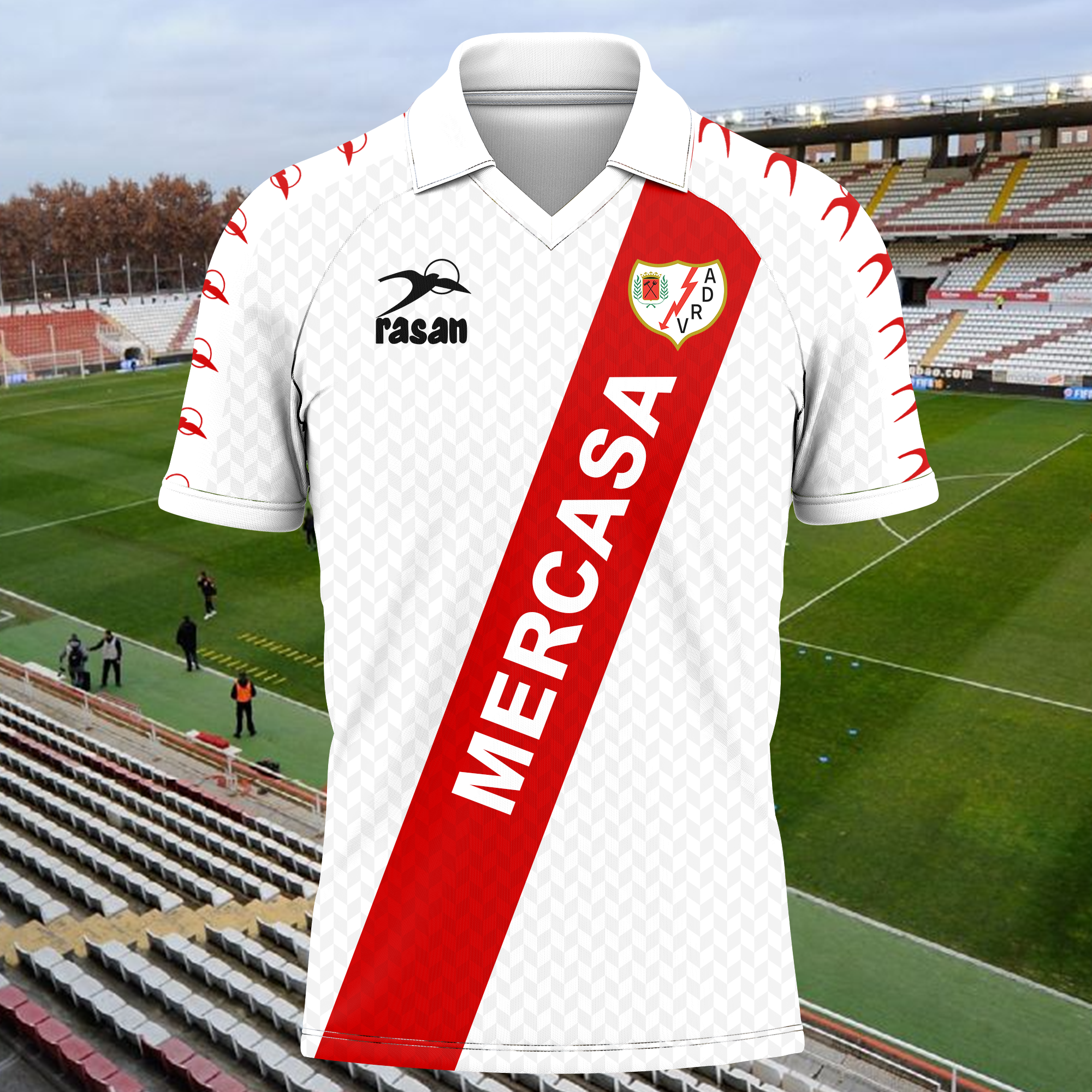 Rayo Vallecano 1989-90 Home Kit Retro Shirt PT65826