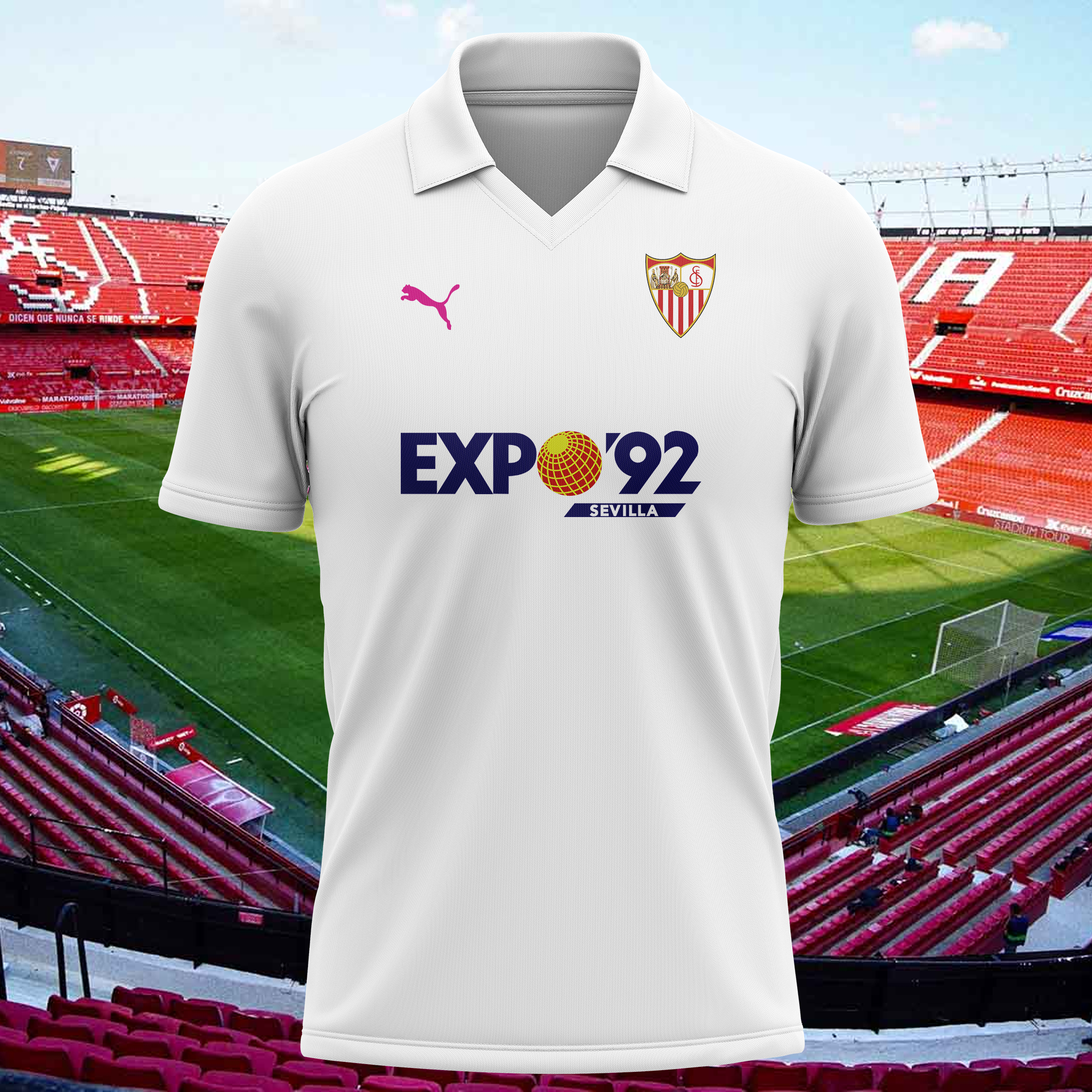 Sevilla FC 1989-90 Home Kit Retro Shirt PT65833