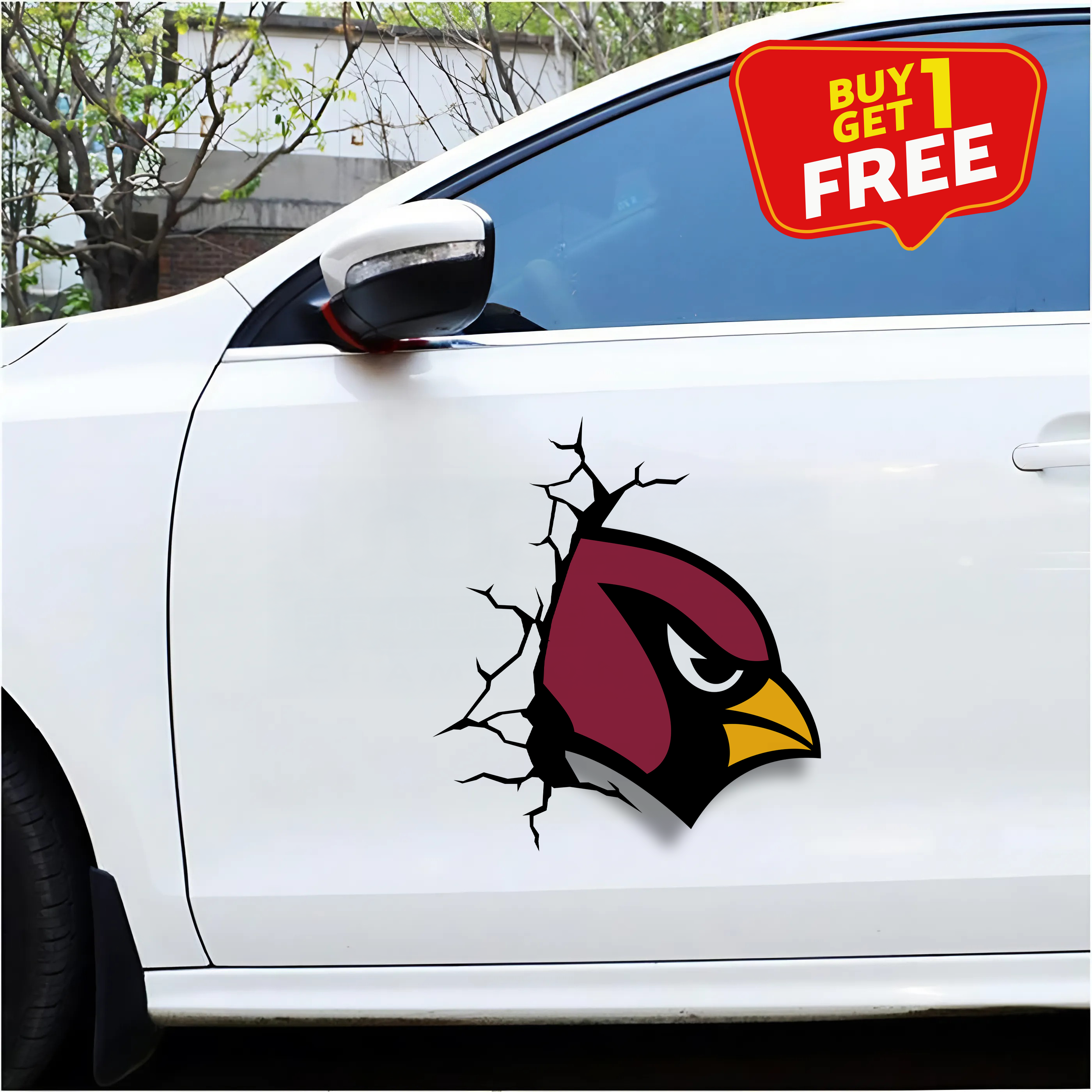 Arizona Cardinals Car Door Sticker PT66144