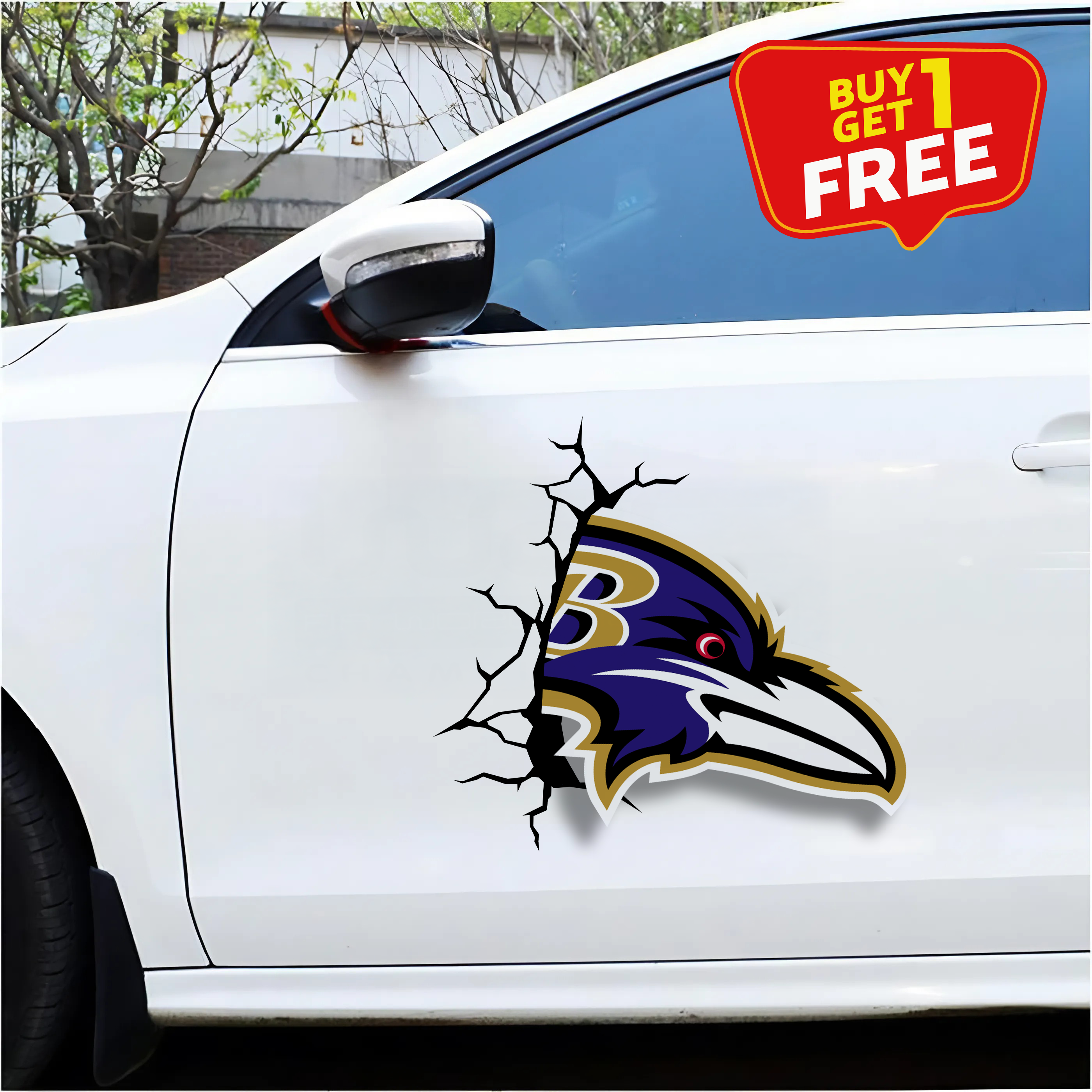 Baltimore Ravens Car Door Sticker PT66146