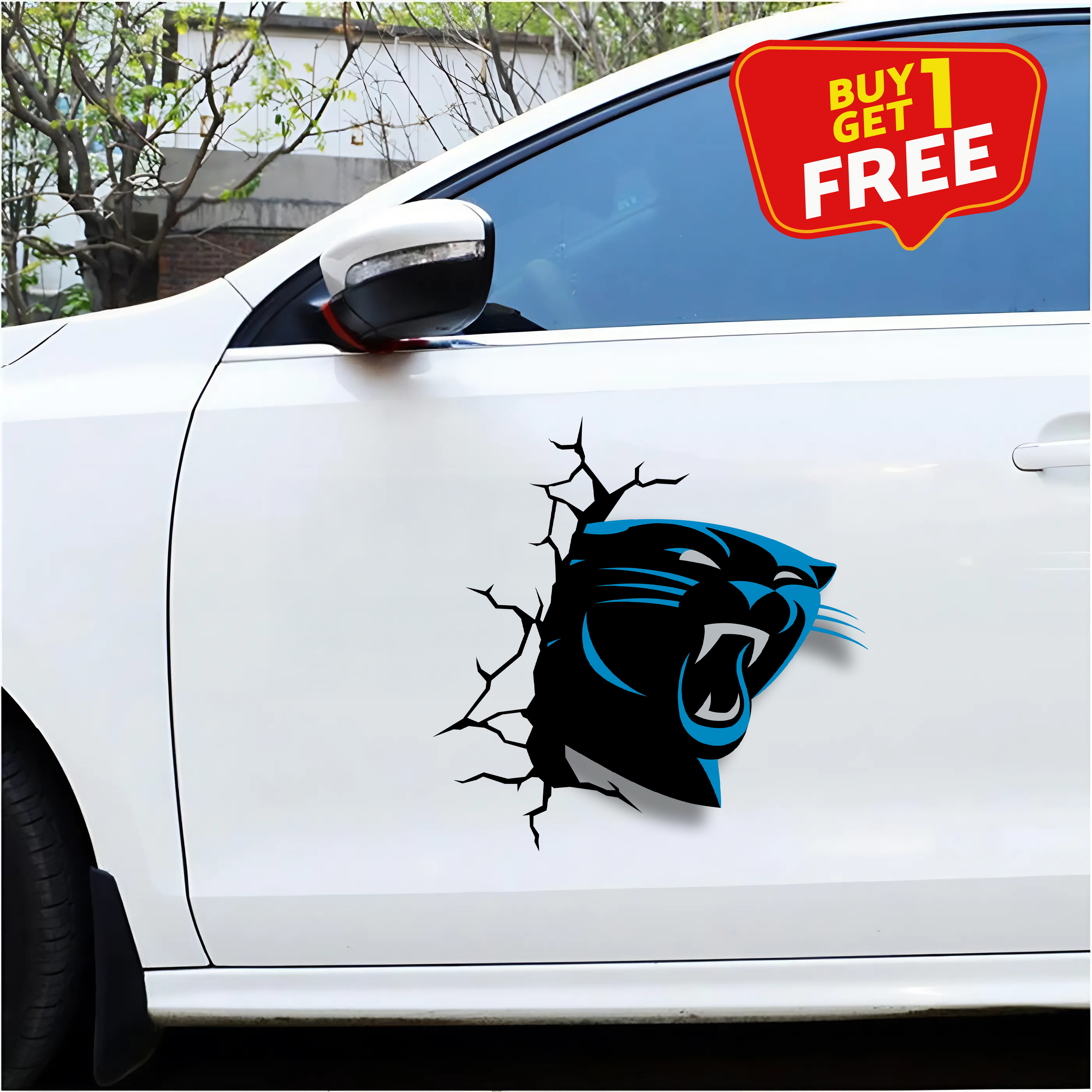 Carolina Panthers Car Door Sticker PT66148