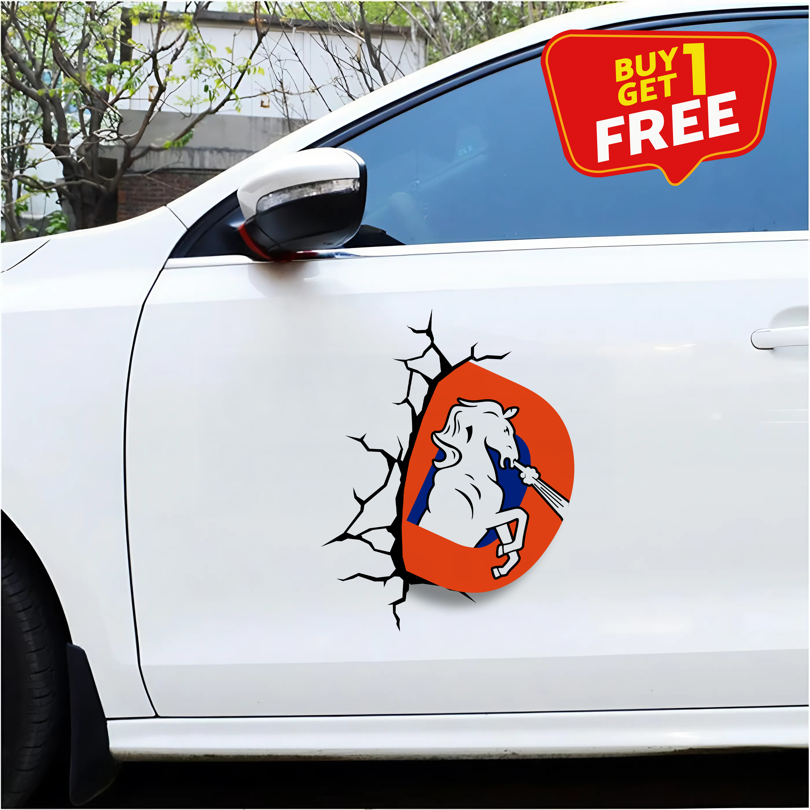 Denver Broncos Car Door Sticker PT66153