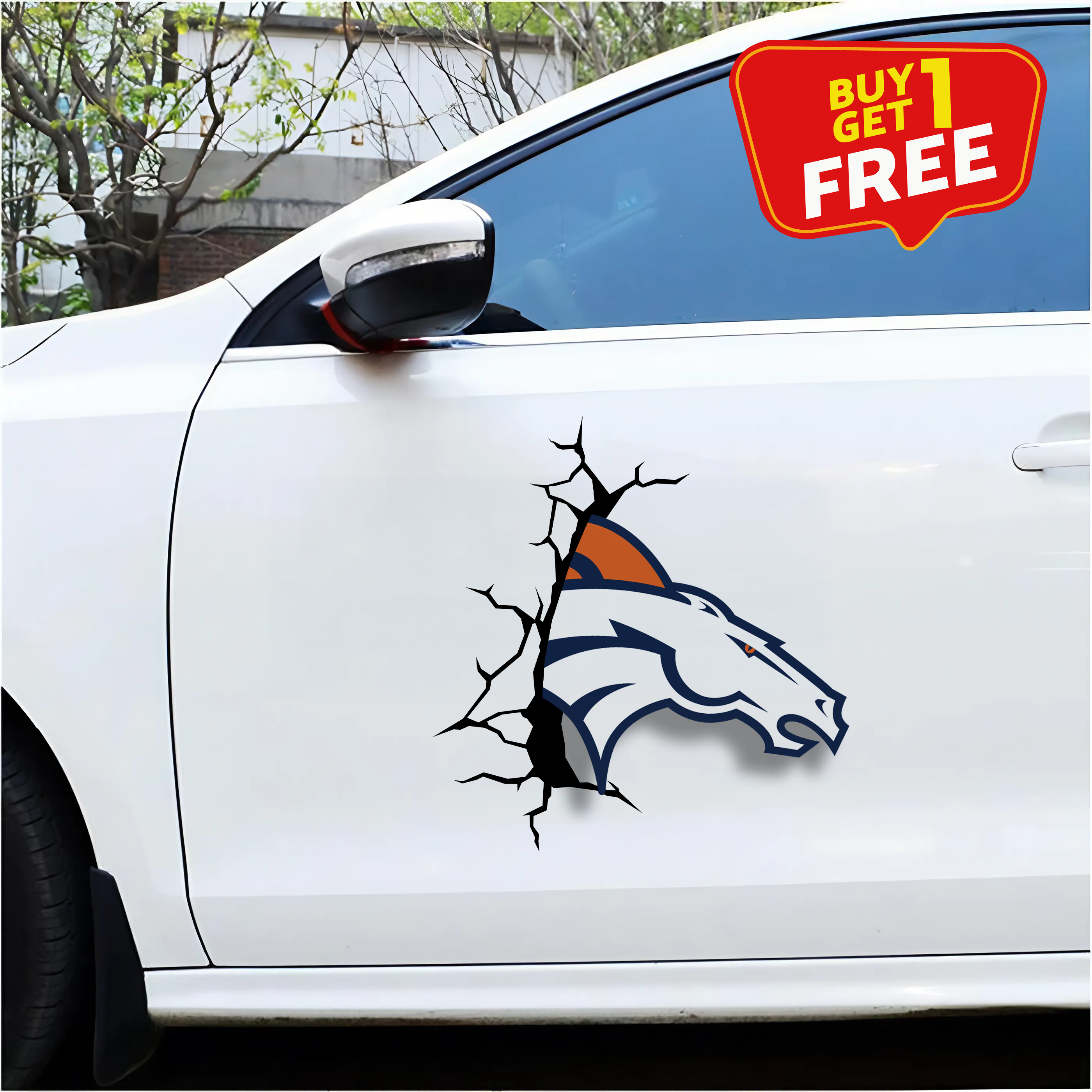 Denver Broncos Car Door Sticker PT66154