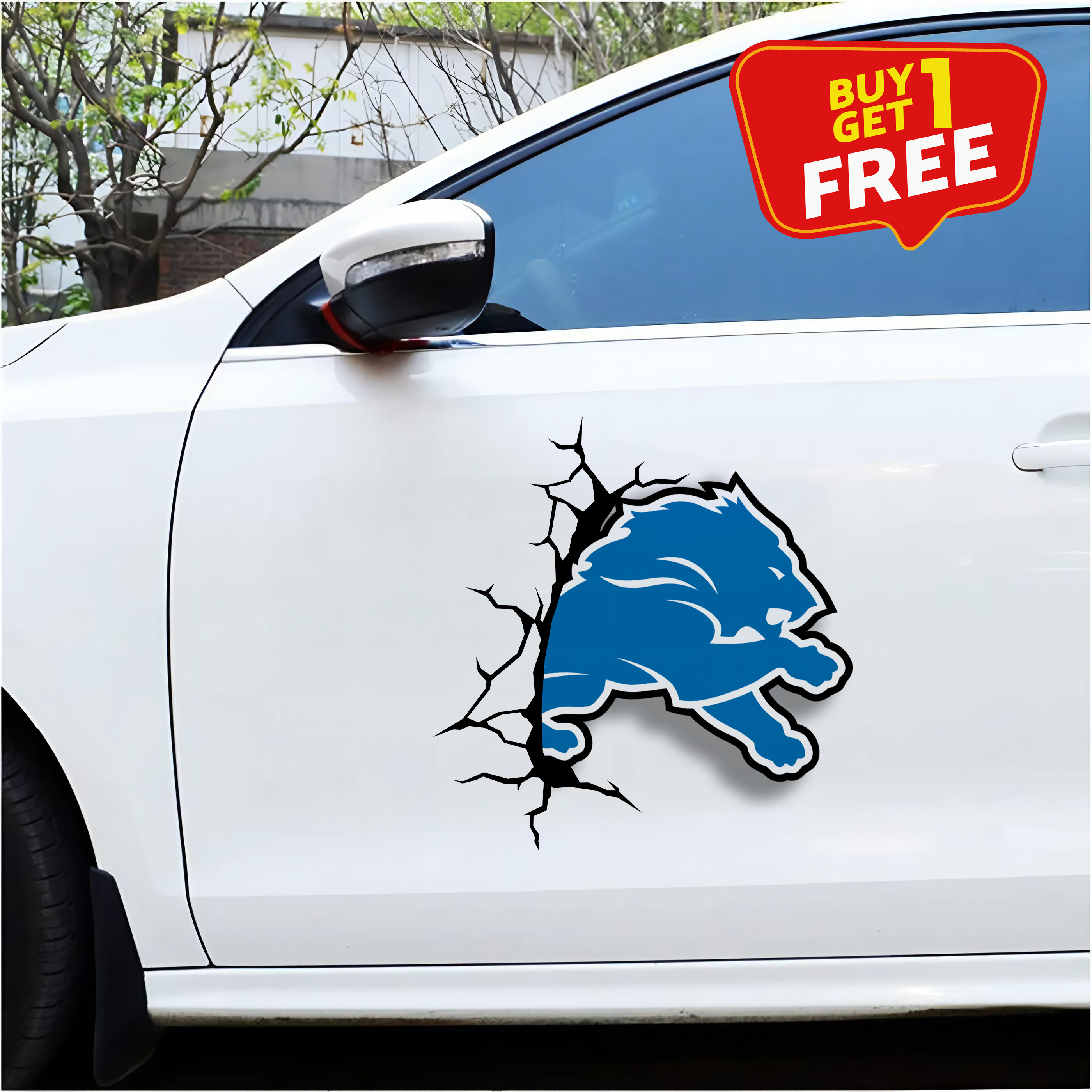 Detroit Lions Car Door Sticker PT66155