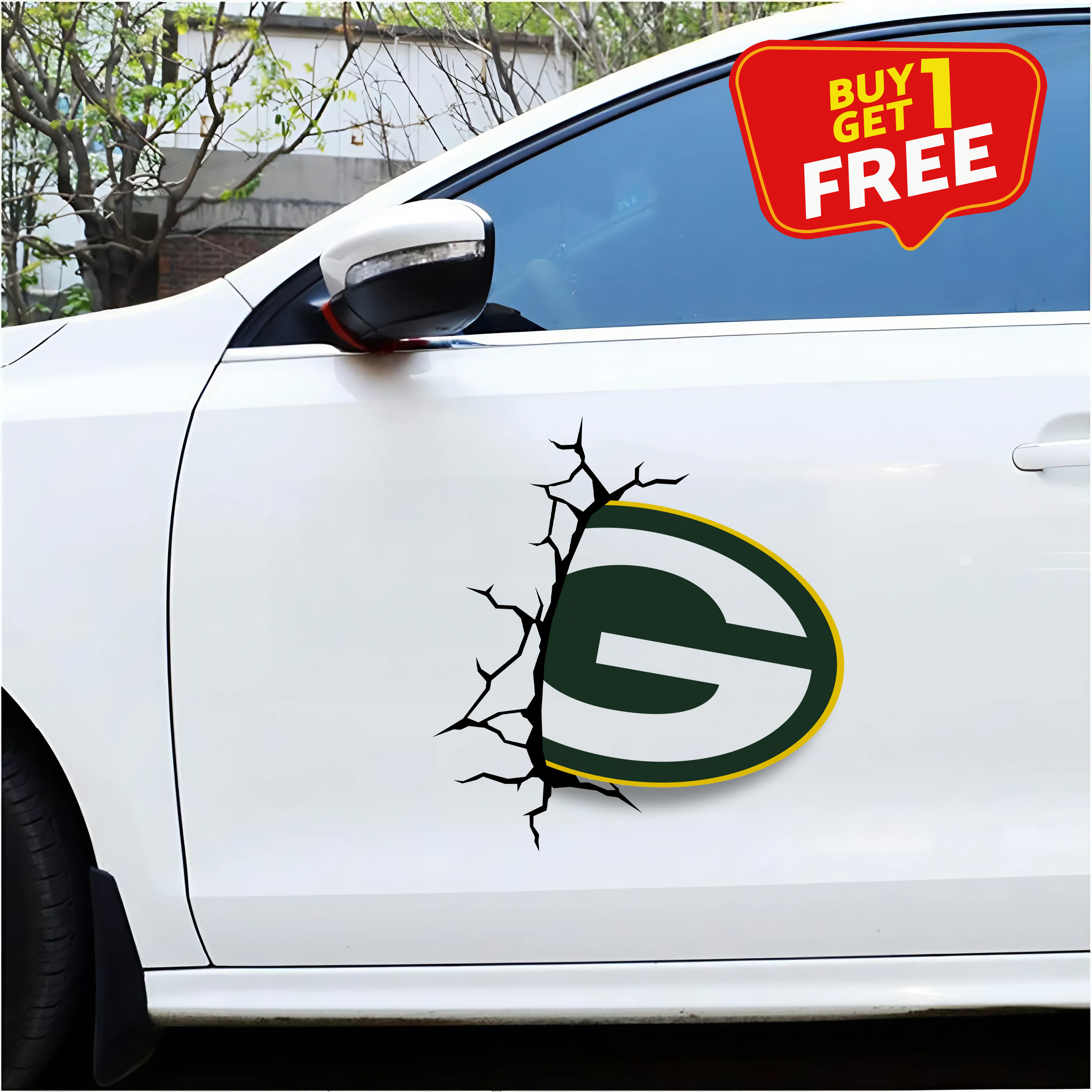Green Bay Packers Car Door Sticker PT66156
