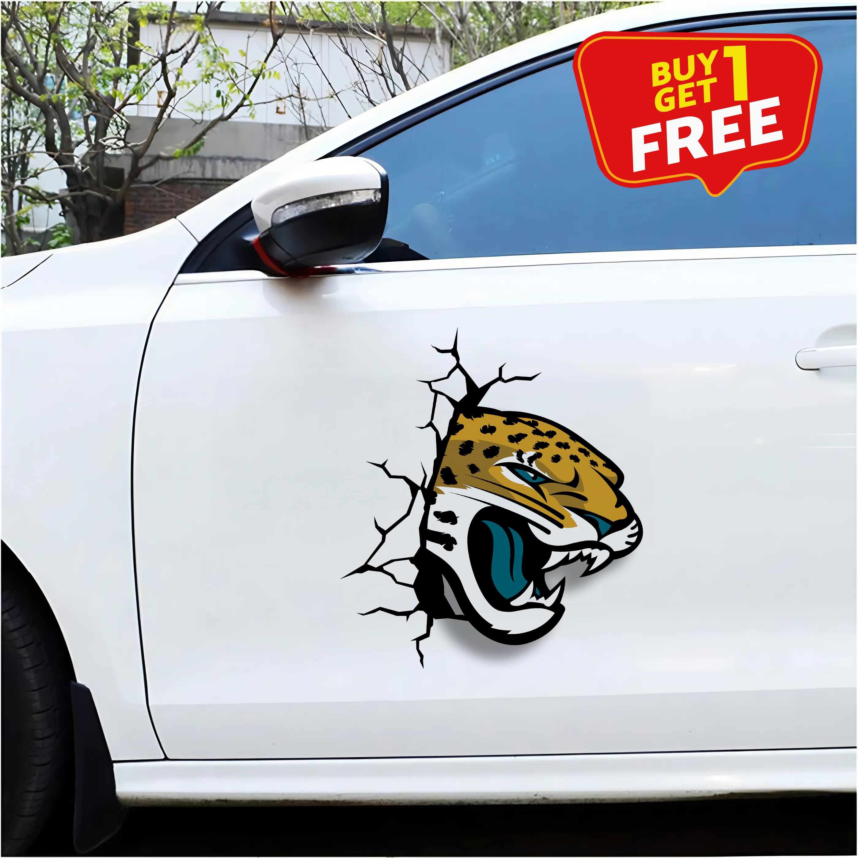 Jacksonville Jaguars Car Door Sticker PT66159