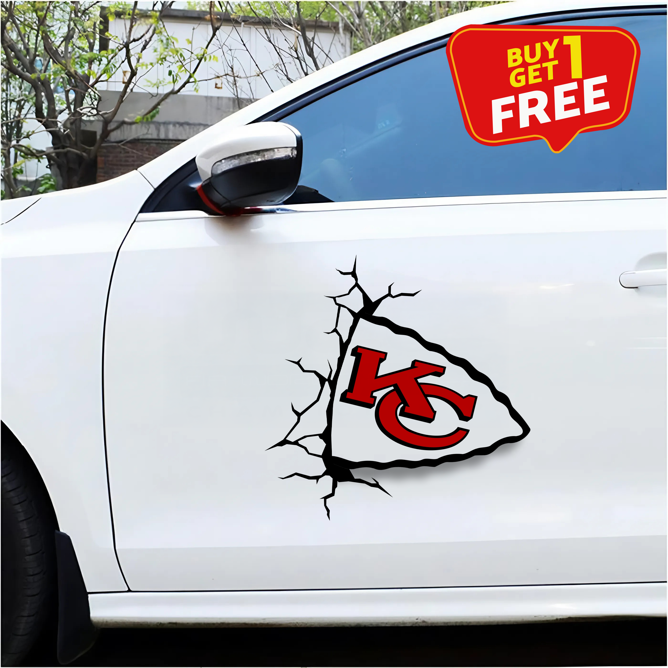 Kansas City Chiefs Car Door Sticker PT66160