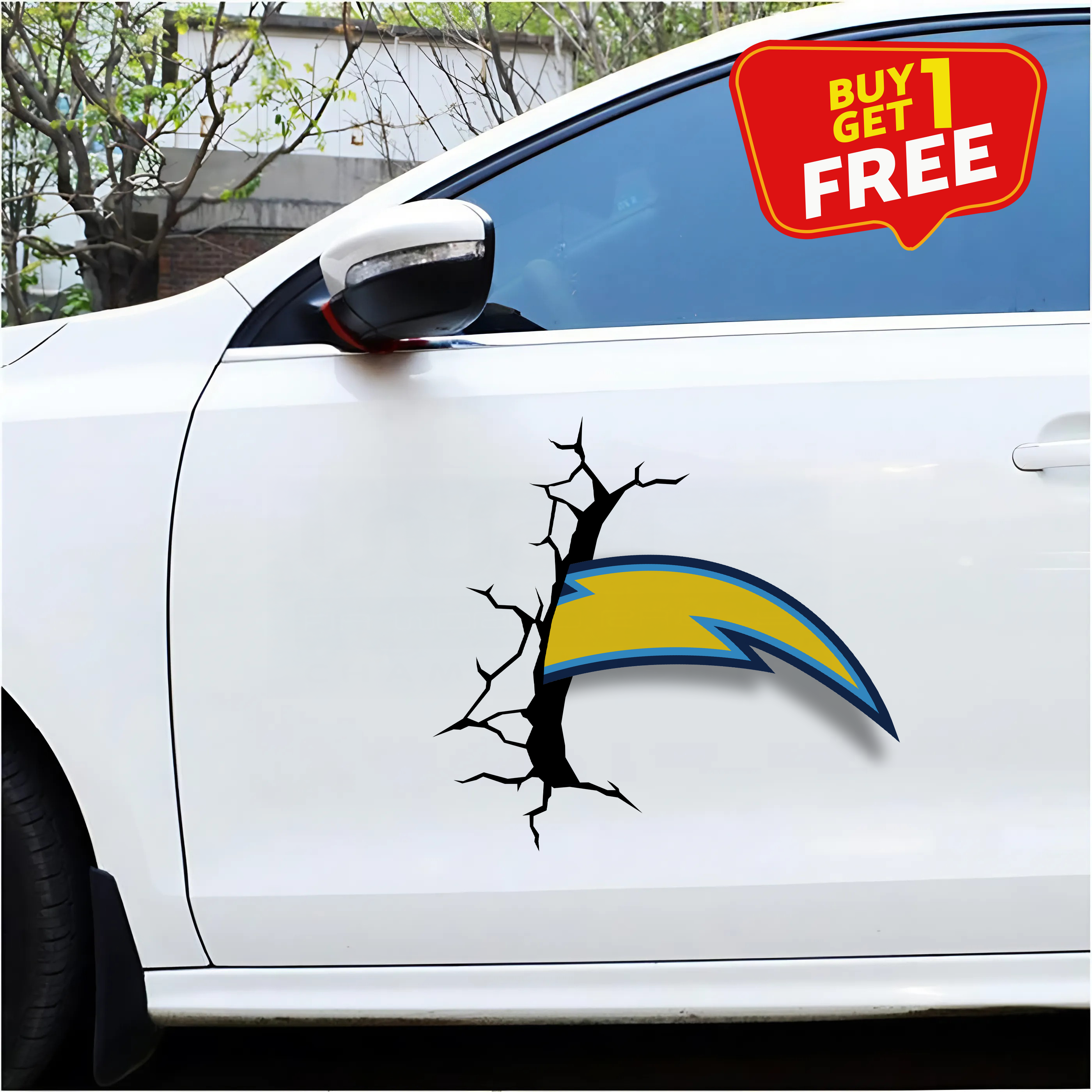 Los Angeles Chargers Car Door Sticker PT66162