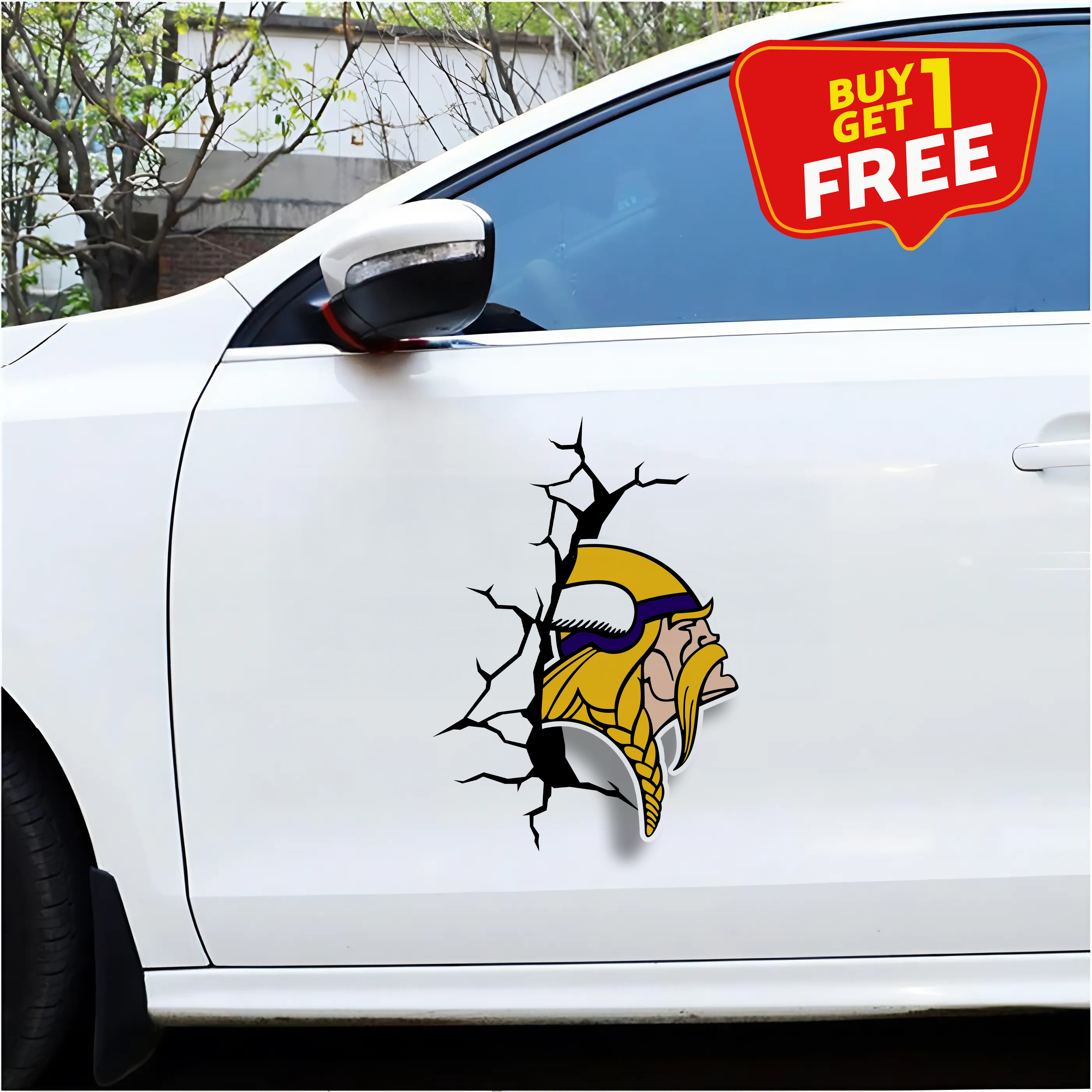 Minnesota Vikings Car Door Sticker PT66166