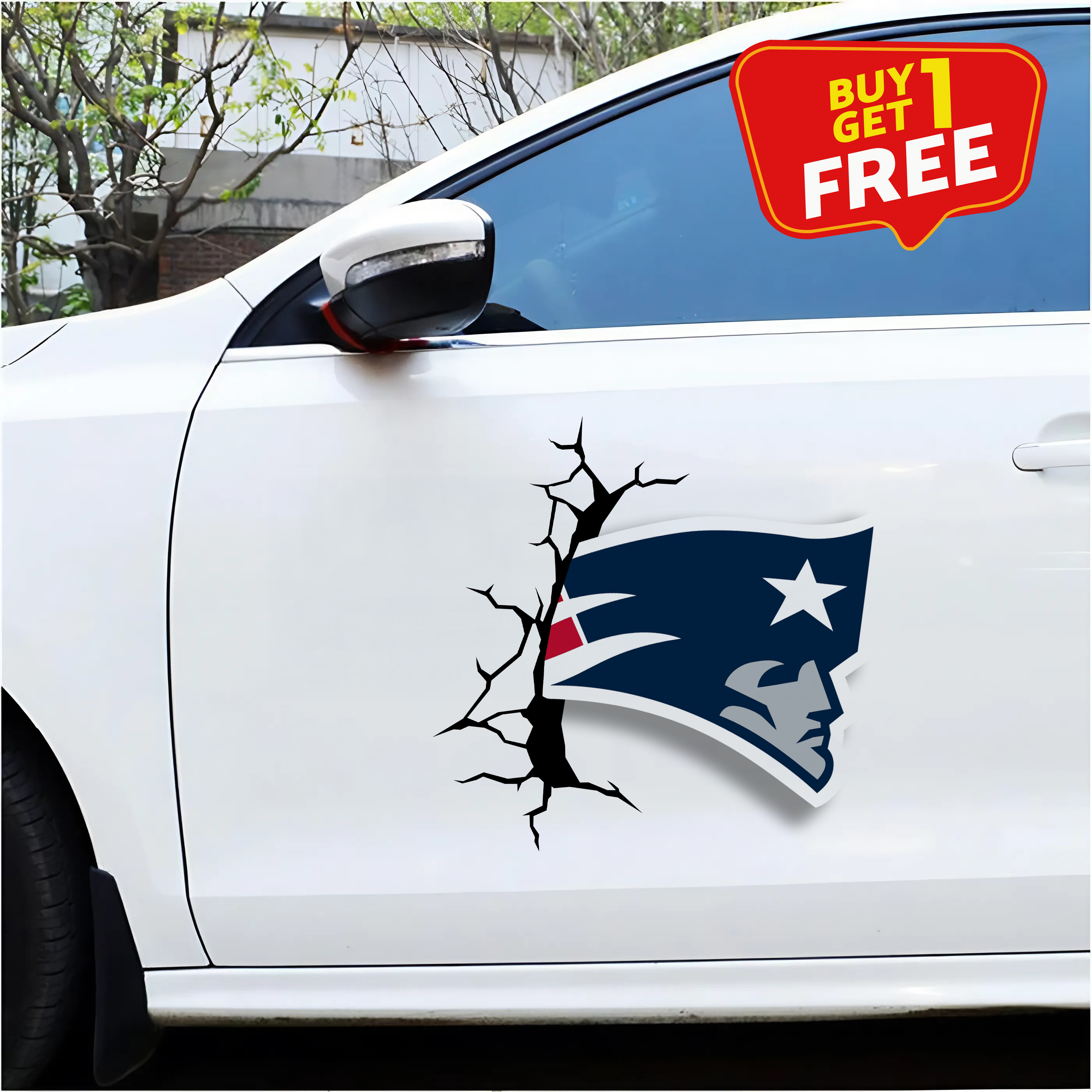 New England Patriots Car Door Sticker PT66167