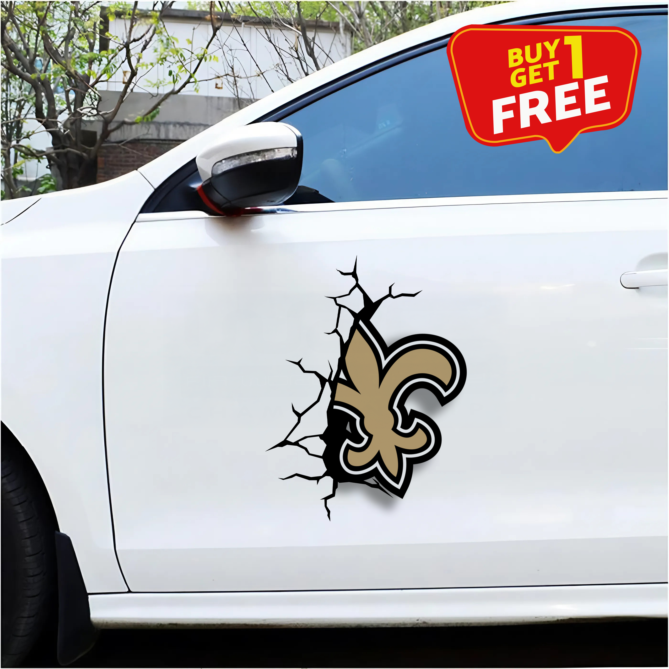 New Orleans Saints Car Door Sticker PT66168