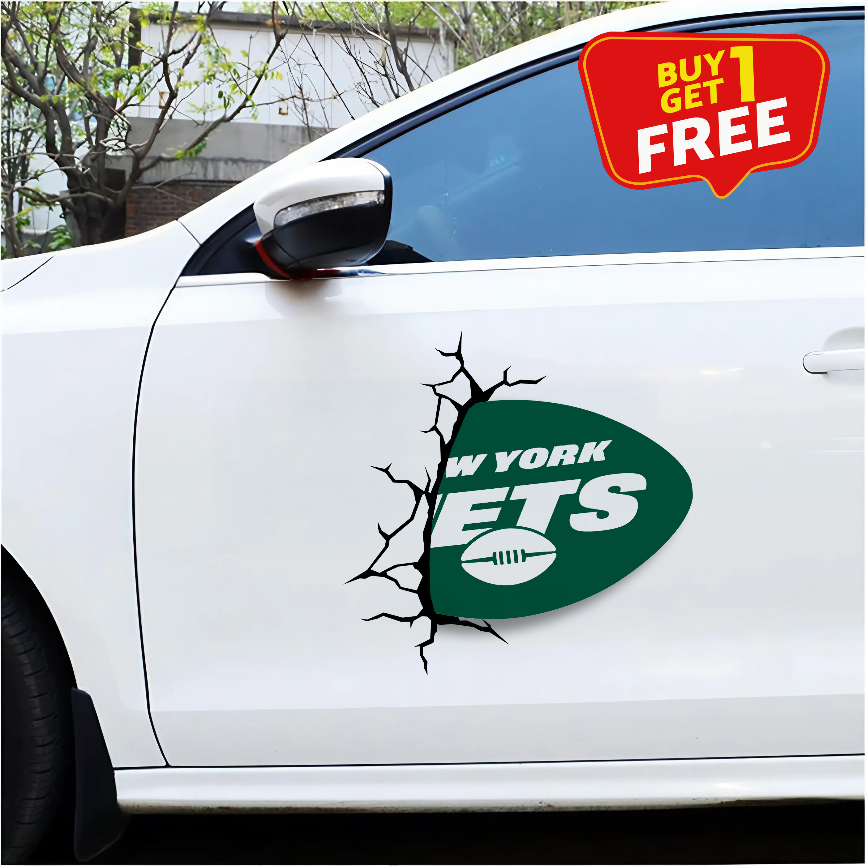New York Jets Car Door Sticker PT66170