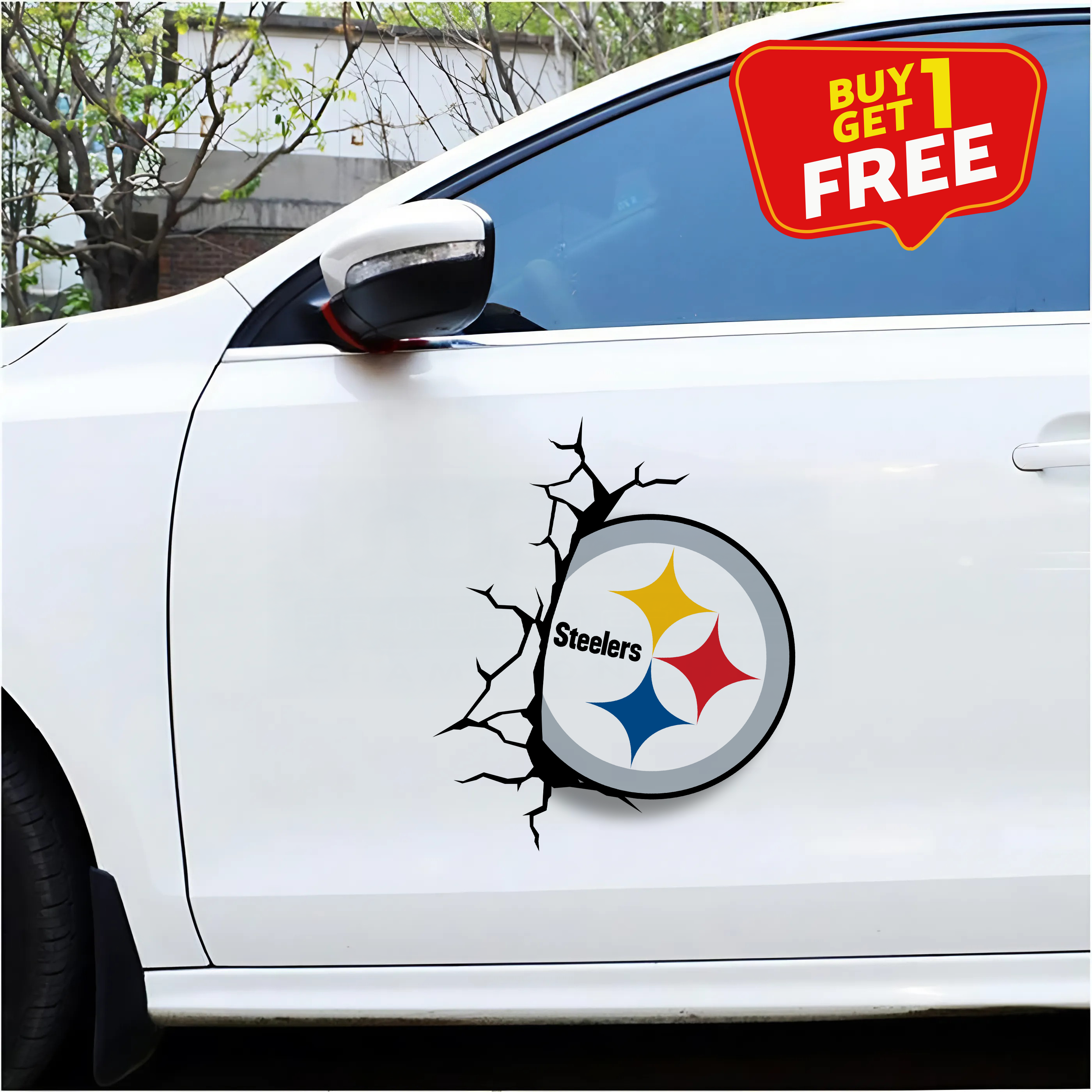 Pittsburgh Steelers Car Door Sticker PT66172