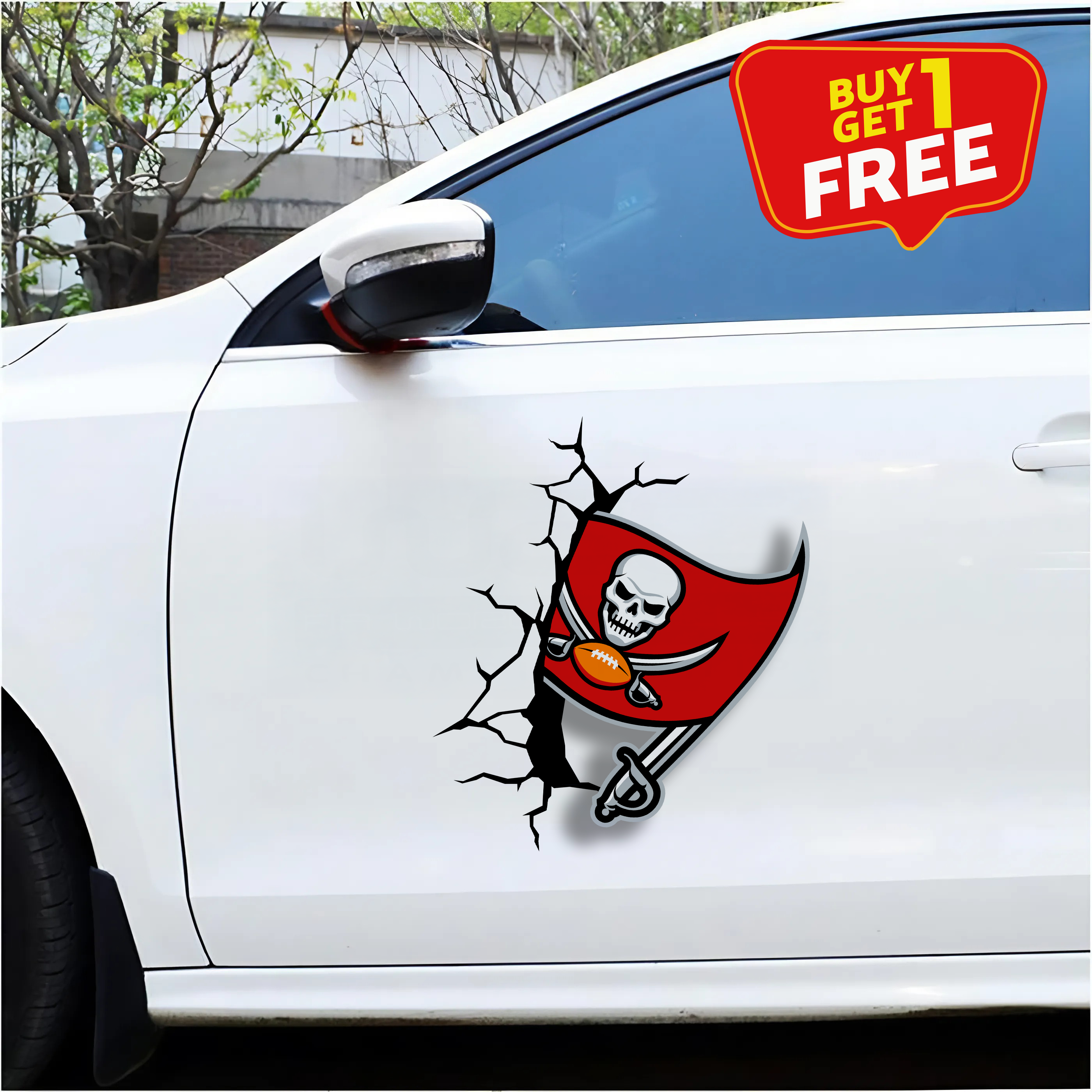 Tampa Bay Buccaneers Car Door Sticker PT66175