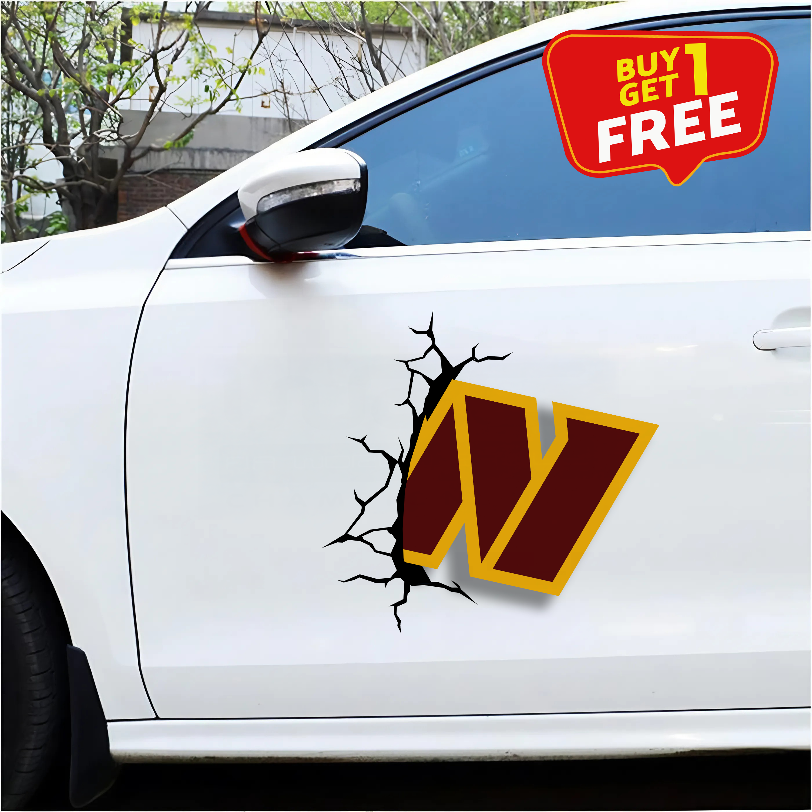 Washington Commanders Car Door Sticker PT66177