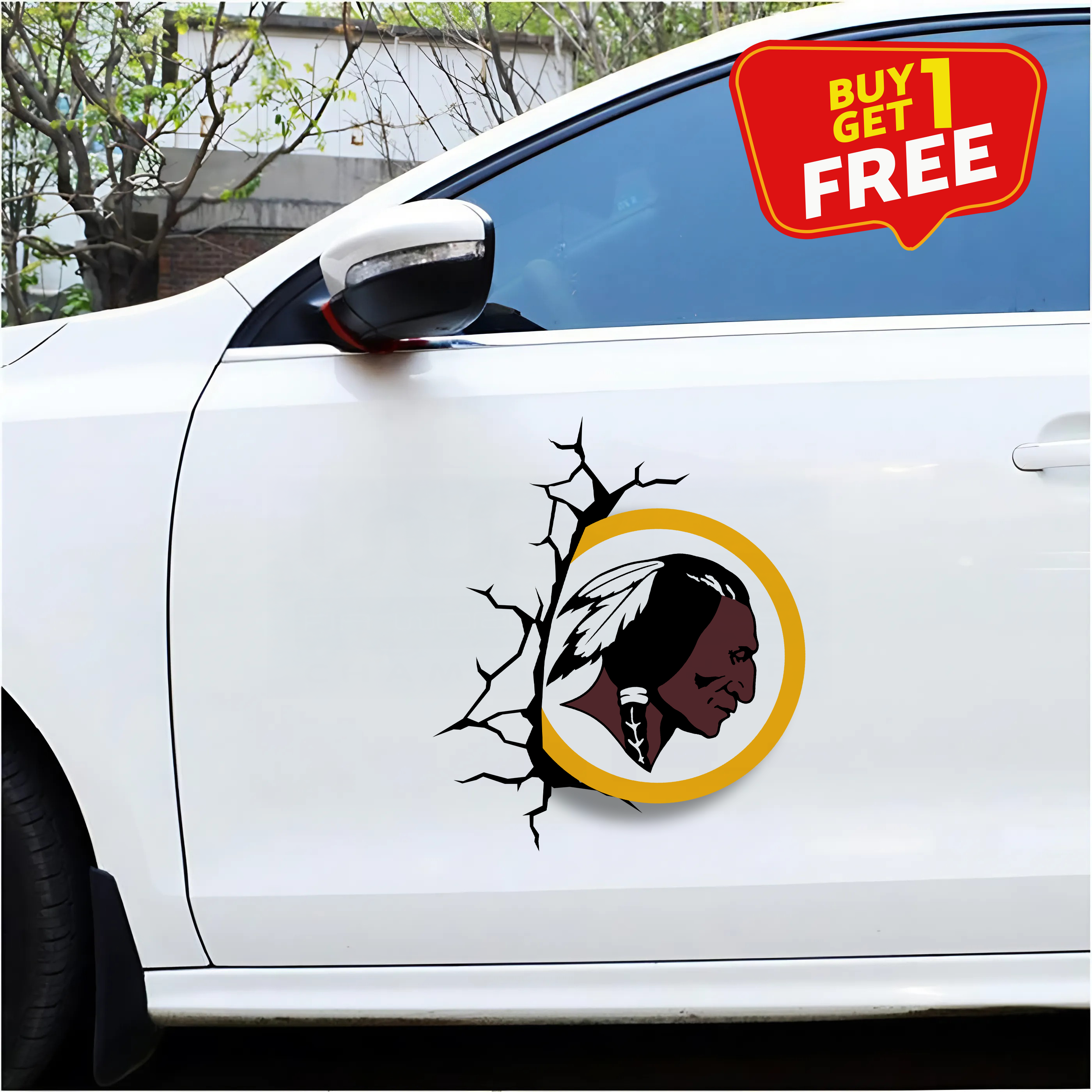 Washington Redskins Car Door Sticker PT66178
